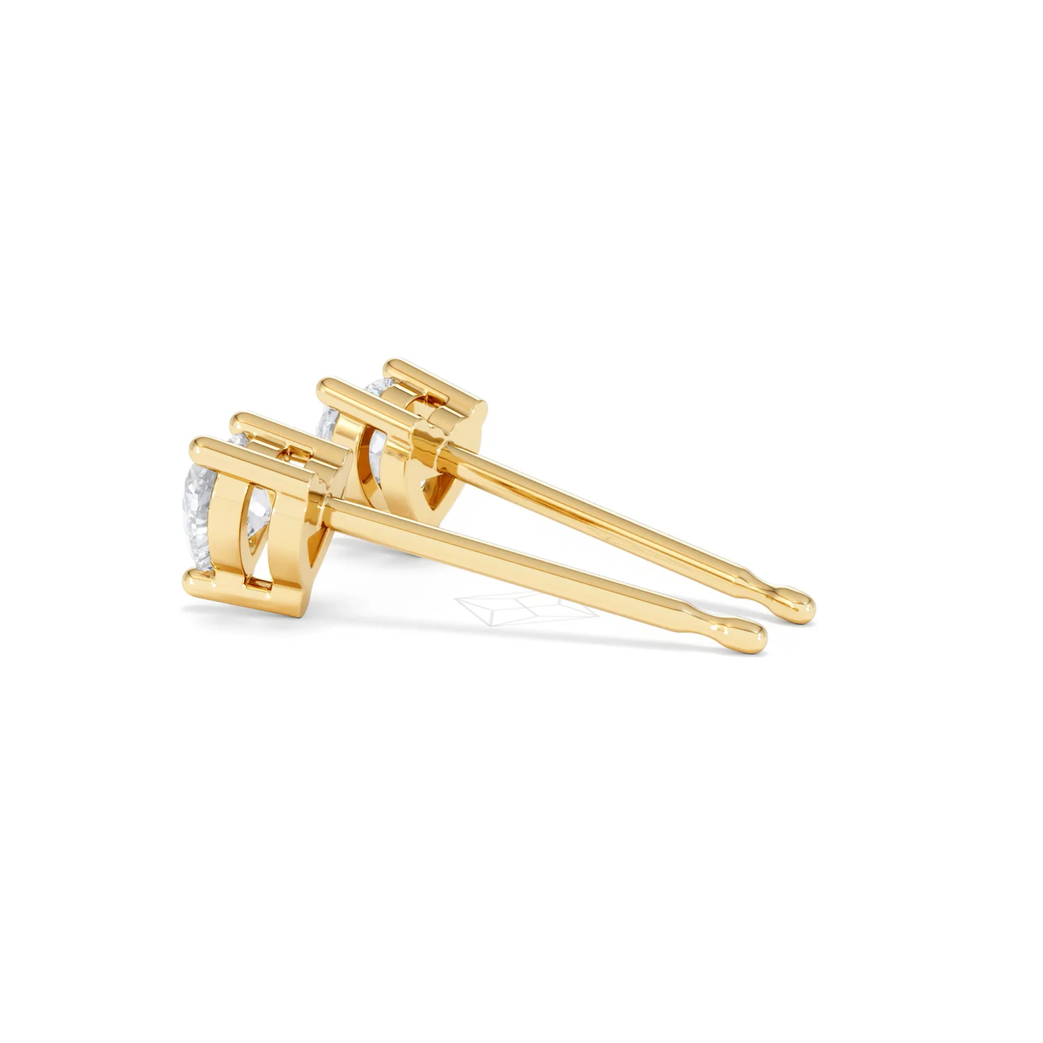 Naomi Heart Cut Lab Diamond Stud Earrings 0.50ct H/SI in 9K Gold - Image 64