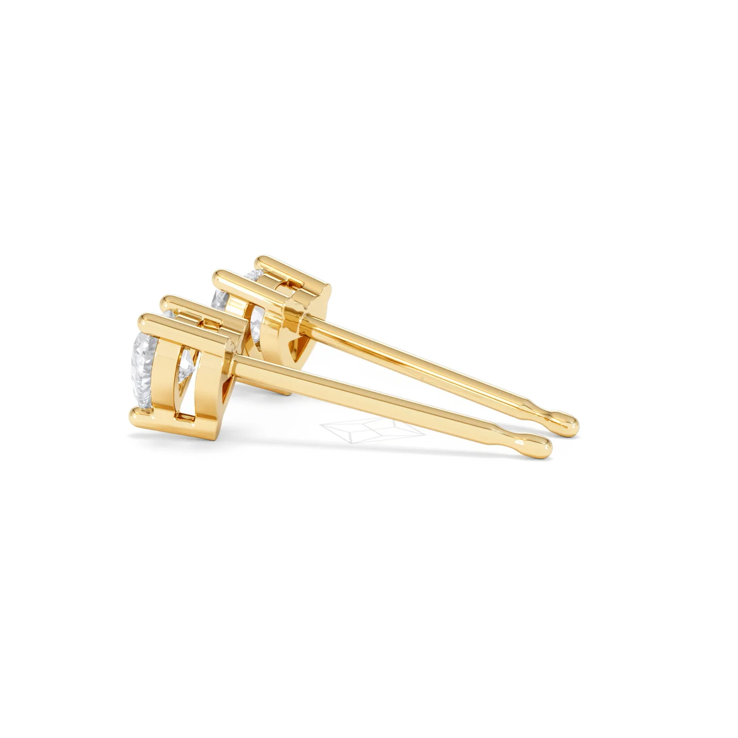 Naomi Heart Cut Lab Diamond Stud Earrings 0.50ct H/SI in 9K Gold - Image 65