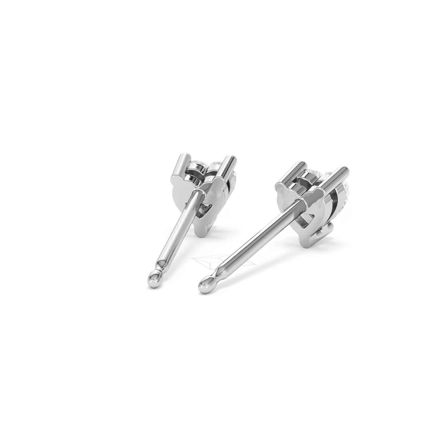 Naomi Heart Cut Lab Diamond Stud Earrings 0.50ct H/SI in 9K White Gold - Image 45
