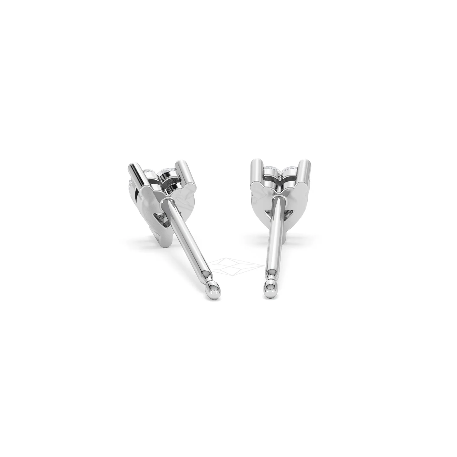 Naomi Heart Cut Lab Diamond Stud Earrings 0.50ct H/SI in 9K White Gold - Image 51
