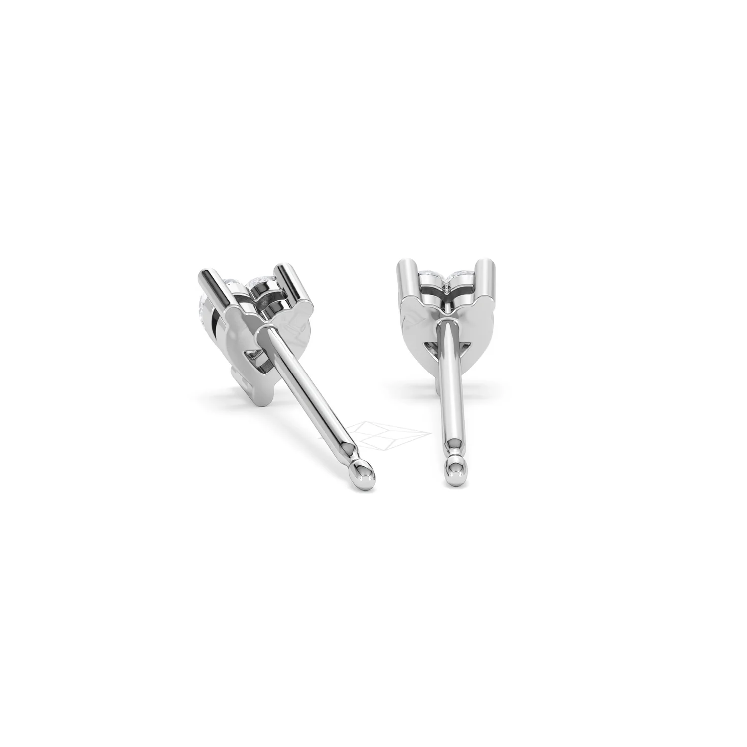 Naomi Heart Cut Lab Diamond Stud Earrings 0.50ct H/SI in 9K White Gold - Image 52