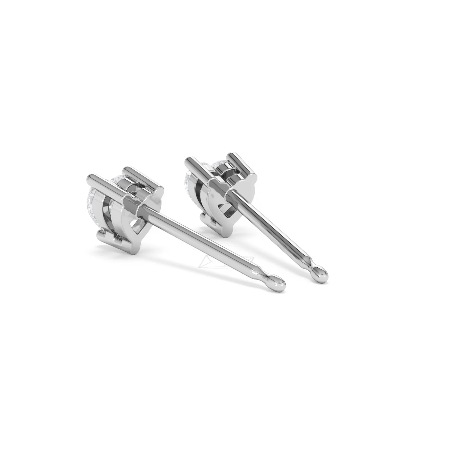 Naomi Heart Cut Lab Diamond Stud Earrings 0.50ct H/SI in 9K White Gold - Image 58