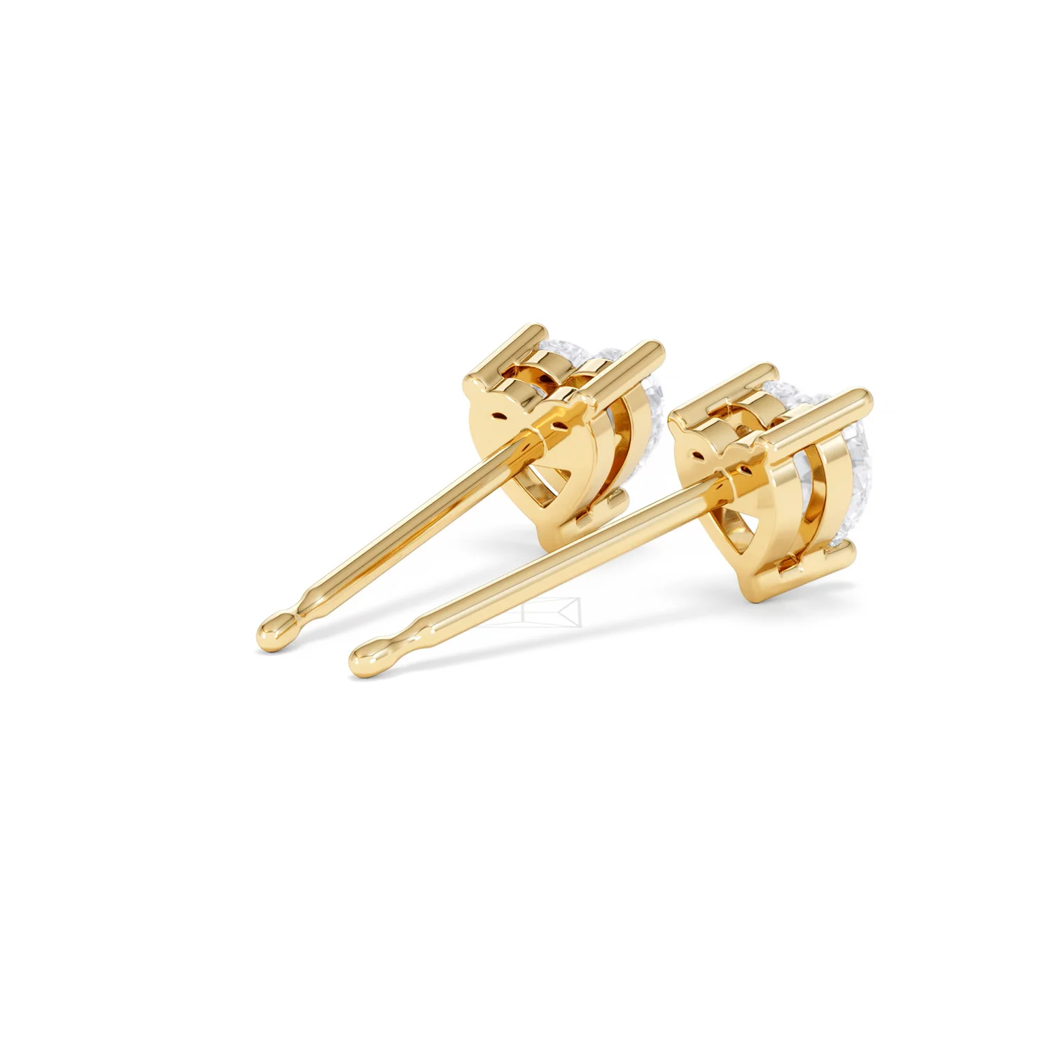 Naomi Heart Cut Lab Diamond Stud Earrings 1.00ct H/SI in 9K Gold - Image 40