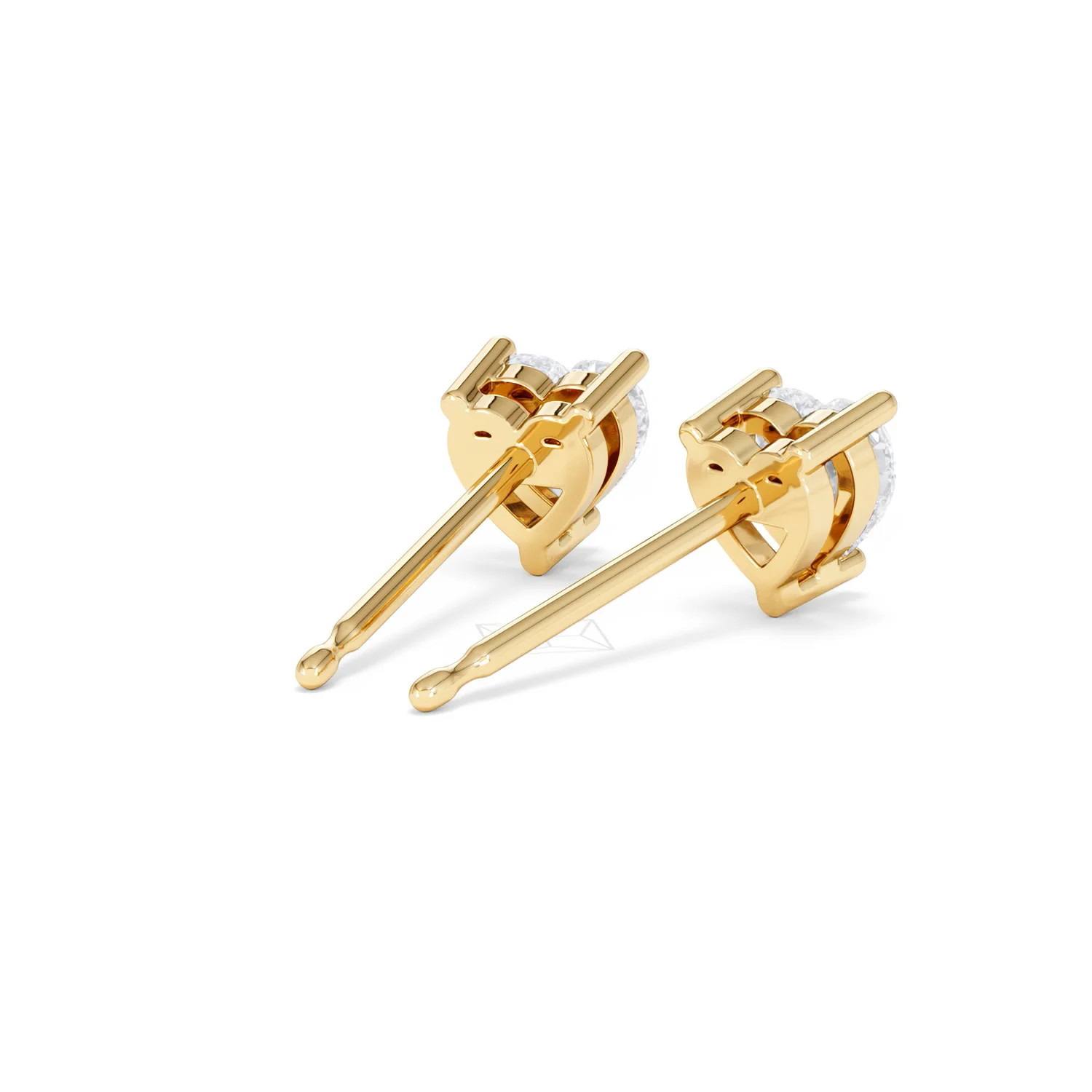 Naomi Heart Cut Lab Diamond Stud Earrings 1.00ct H/SI in 9K Gold - Image 42
