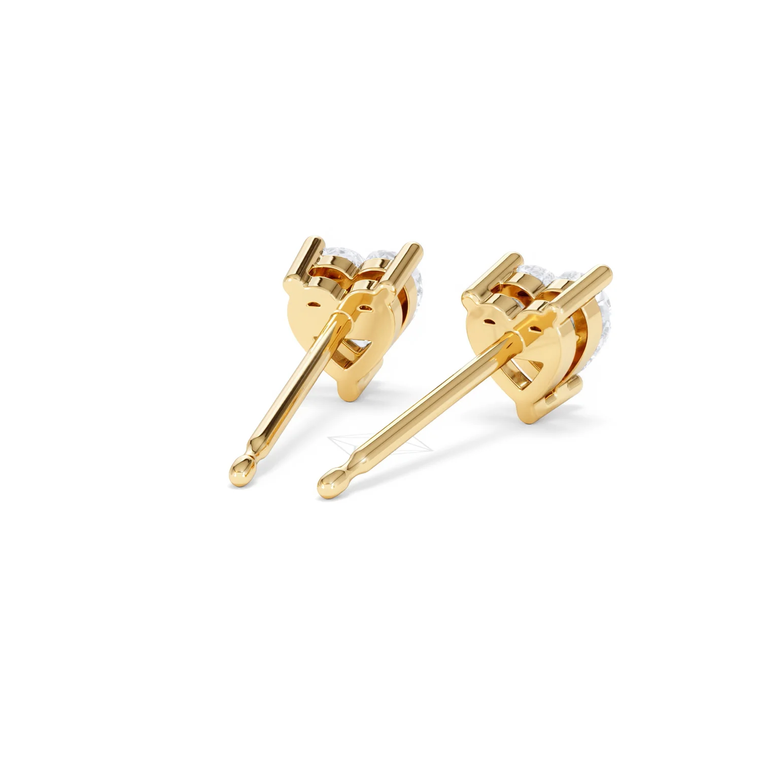 Naomi Heart Cut Lab Diamond Stud Earrings 1.00ct H/SI in 9K Gold - Image 44