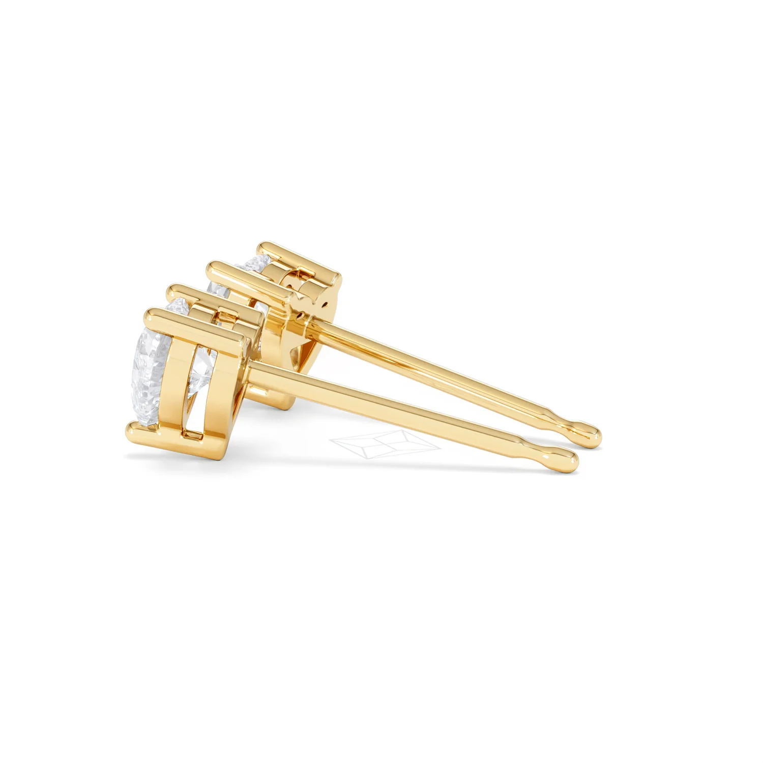 Naomi Heart Cut Lab Diamond Stud Earrings 1.00ct H/SI in 9K Gold - Image 66