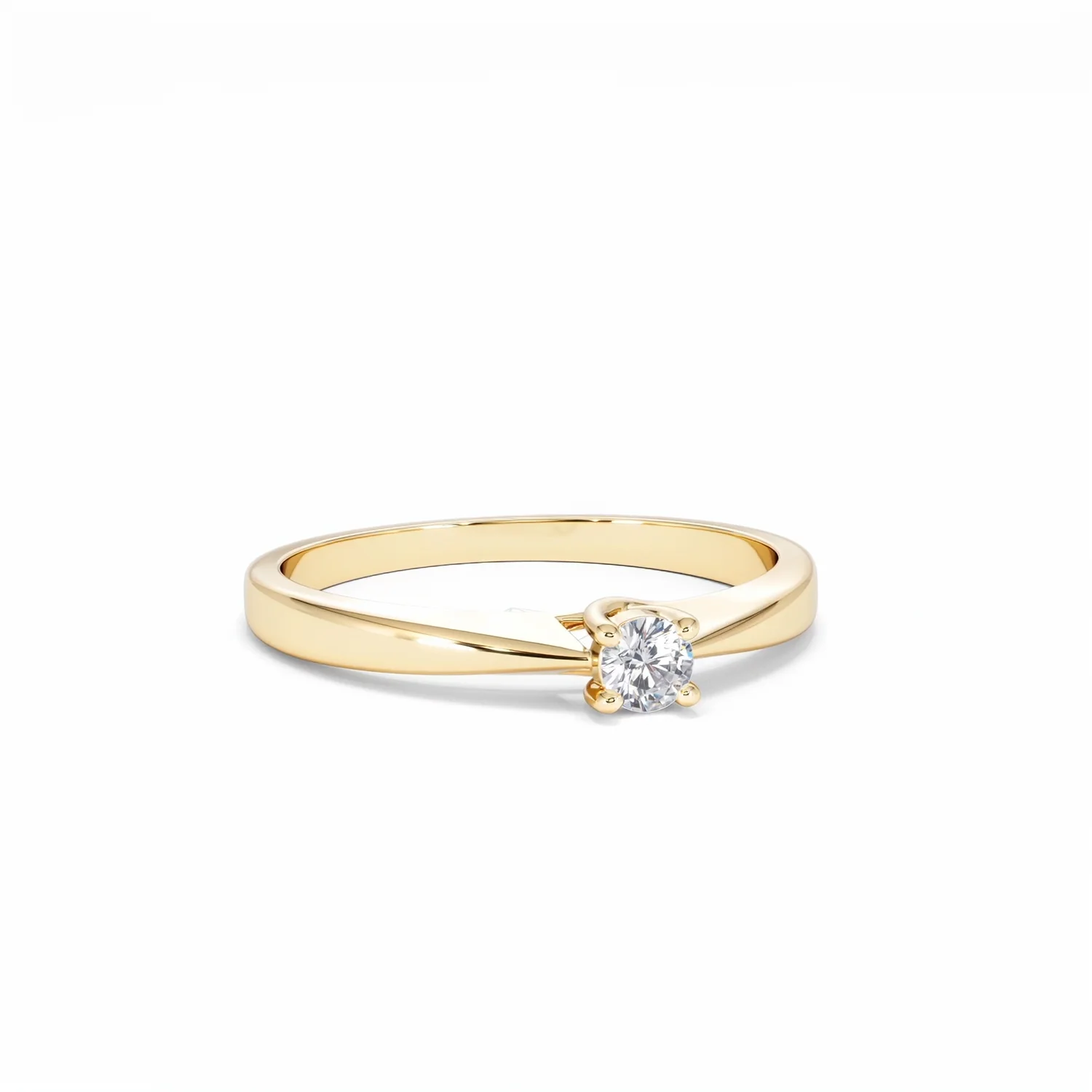 Naomi Lab Diamond Engagement Ring 0.15ct H/Si in 18K Gold Vermeil - Image 12