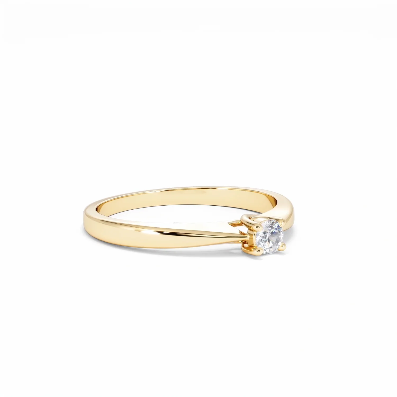 Naomi Lab Diamond Engagement Ring 0.15ct H/Si in 18K Gold Vermeil - Image 16