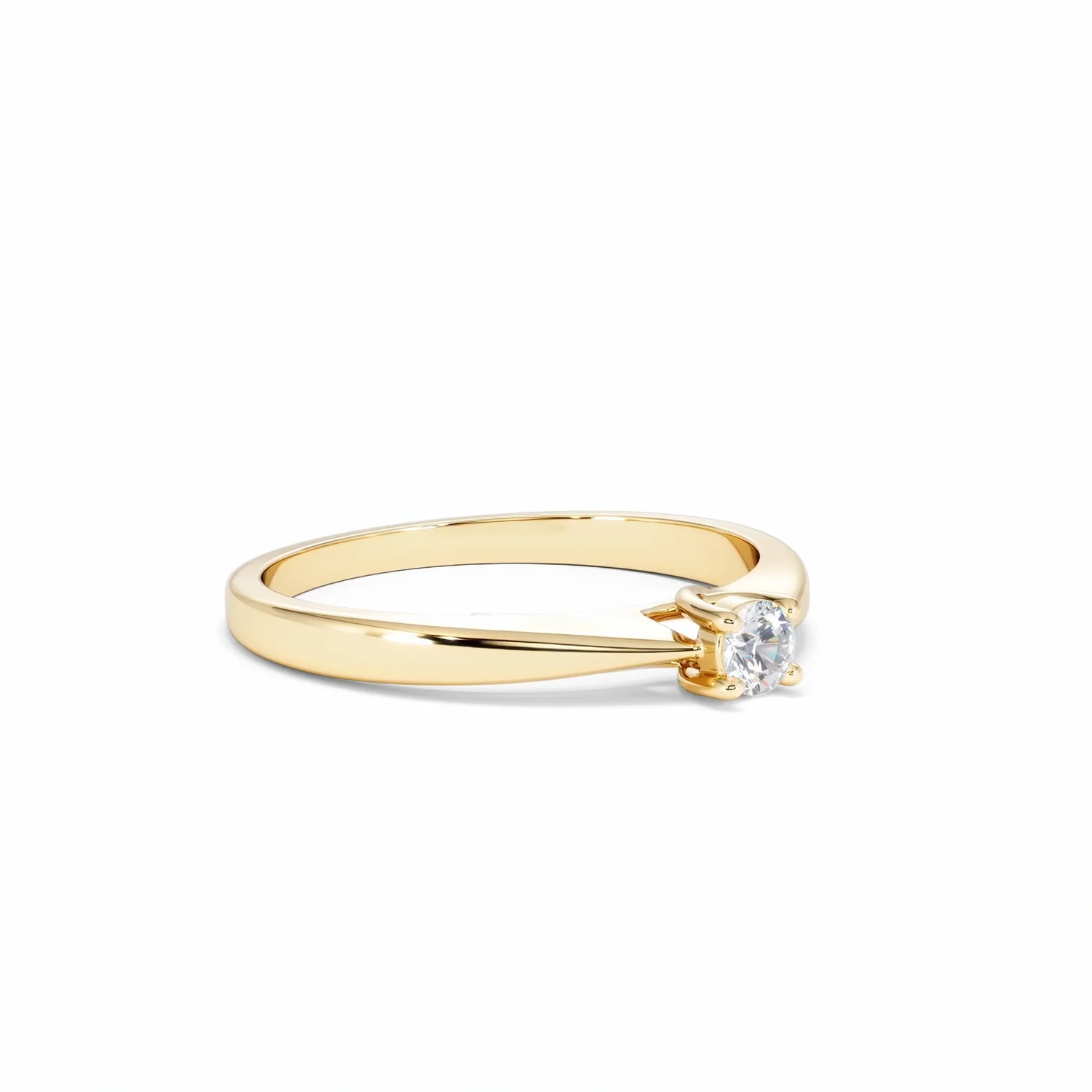 Naomi Lab Diamond Engagement Ring 0.15ct H/Si in 18K Gold Vermeil - Image 17