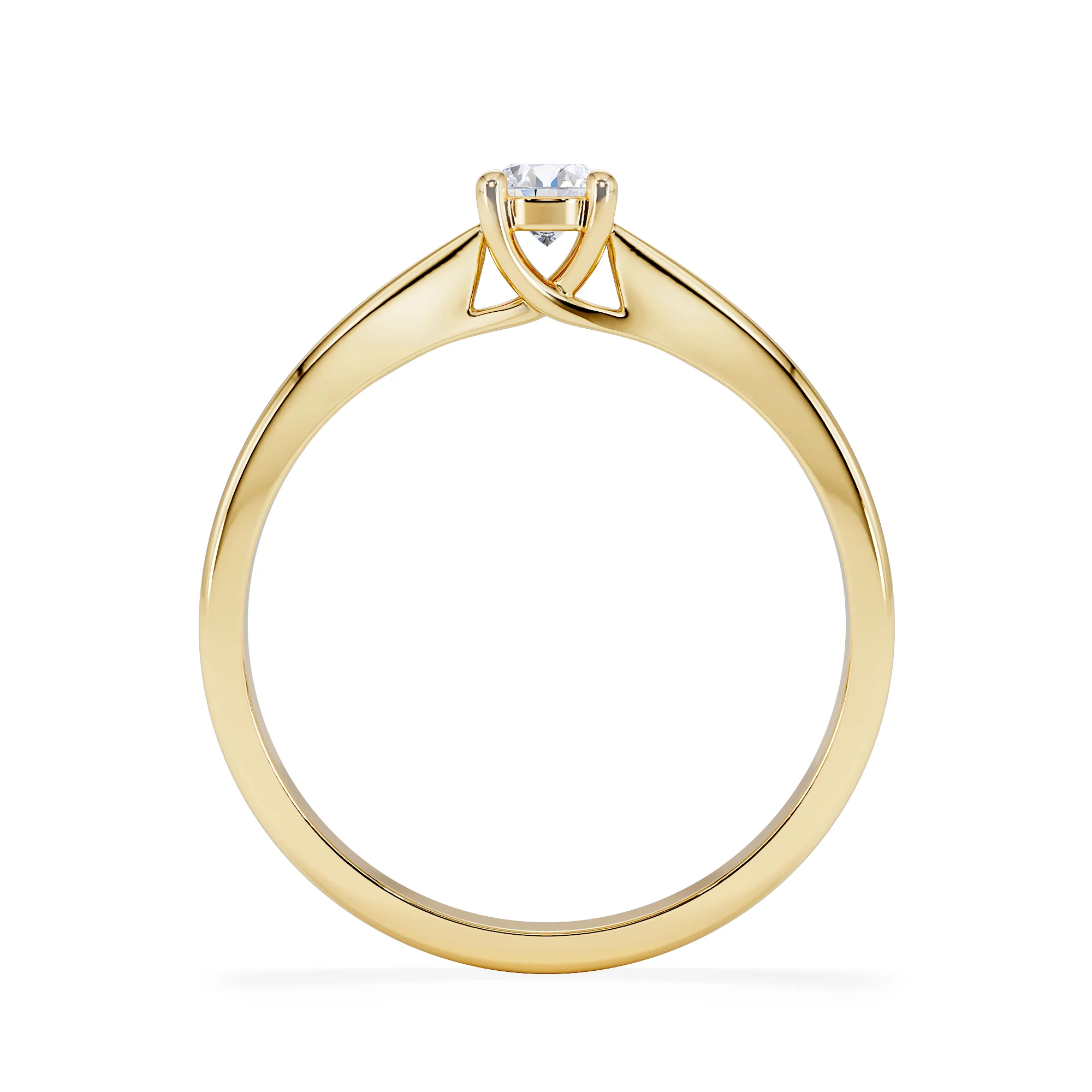 Naomi Lab Diamond Engagement Ring 0.25ct H/Si in 18K Gold Vermeil - Image 3