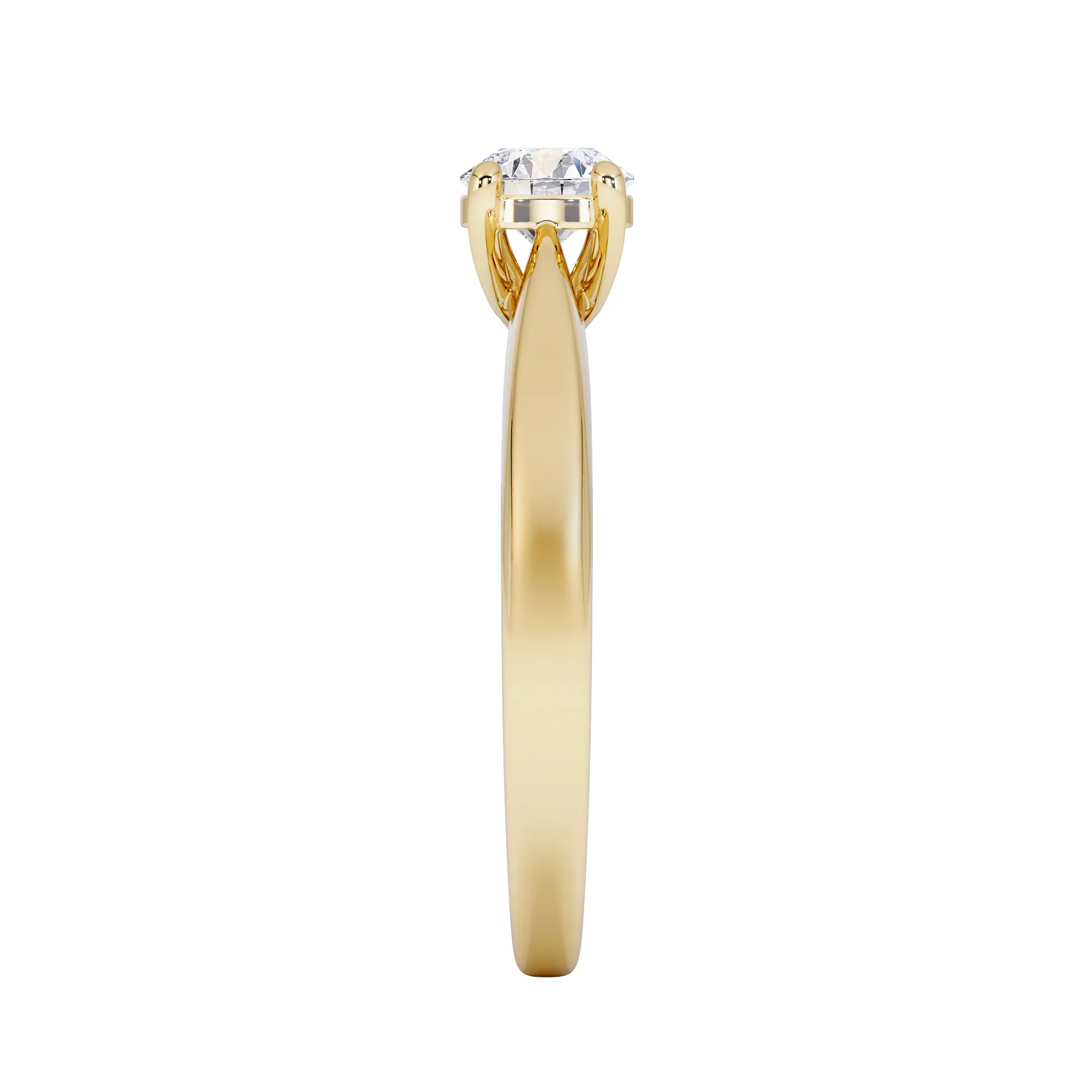 Naomi Lab Diamond Engagement Ring 0.50ct H/Si in 18K Gold Vermeil - Image 6