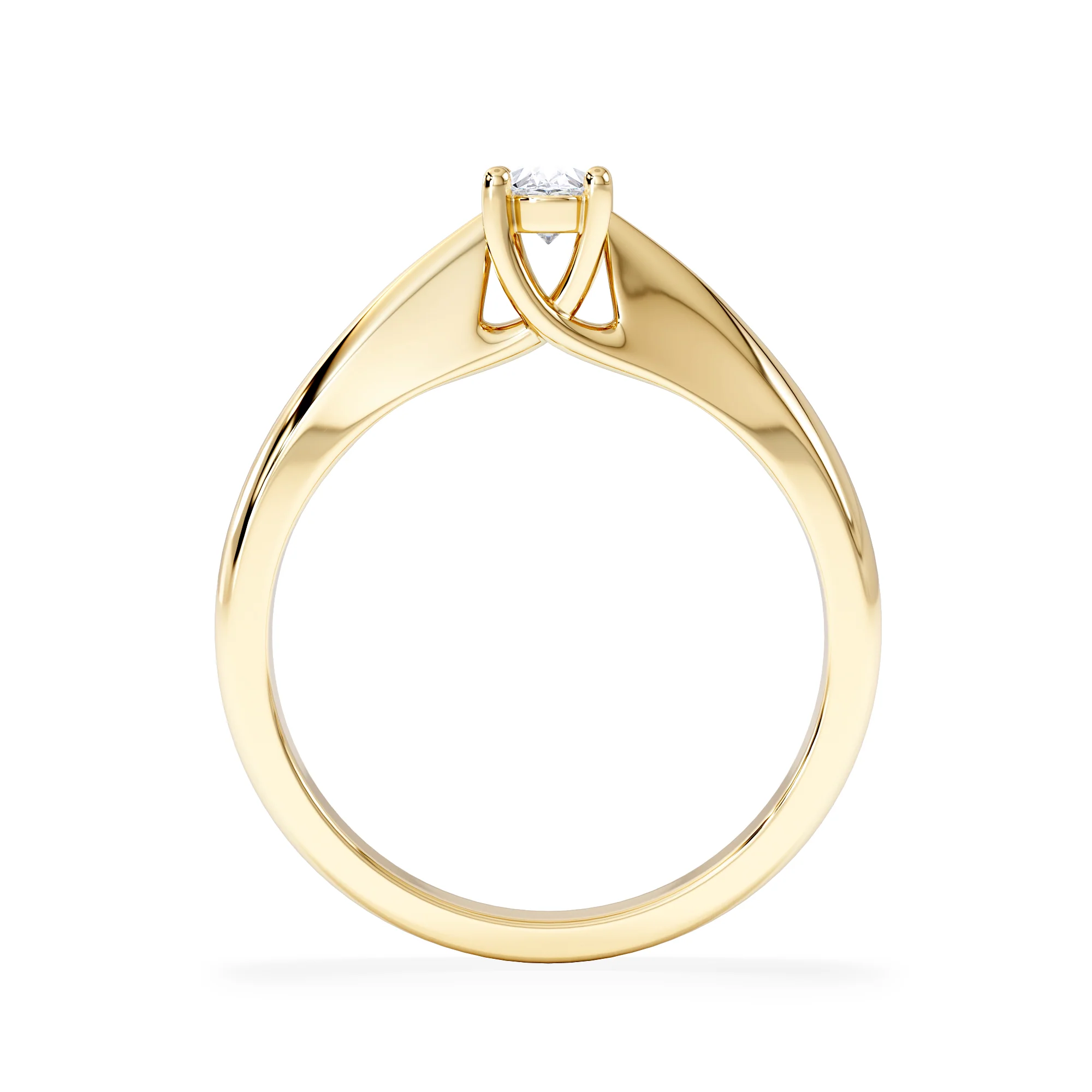 Naomi Oval Cut Lab Diamond Engagement Ring 0.33ct H/SI in 18k Gold Vermeil - Image 3