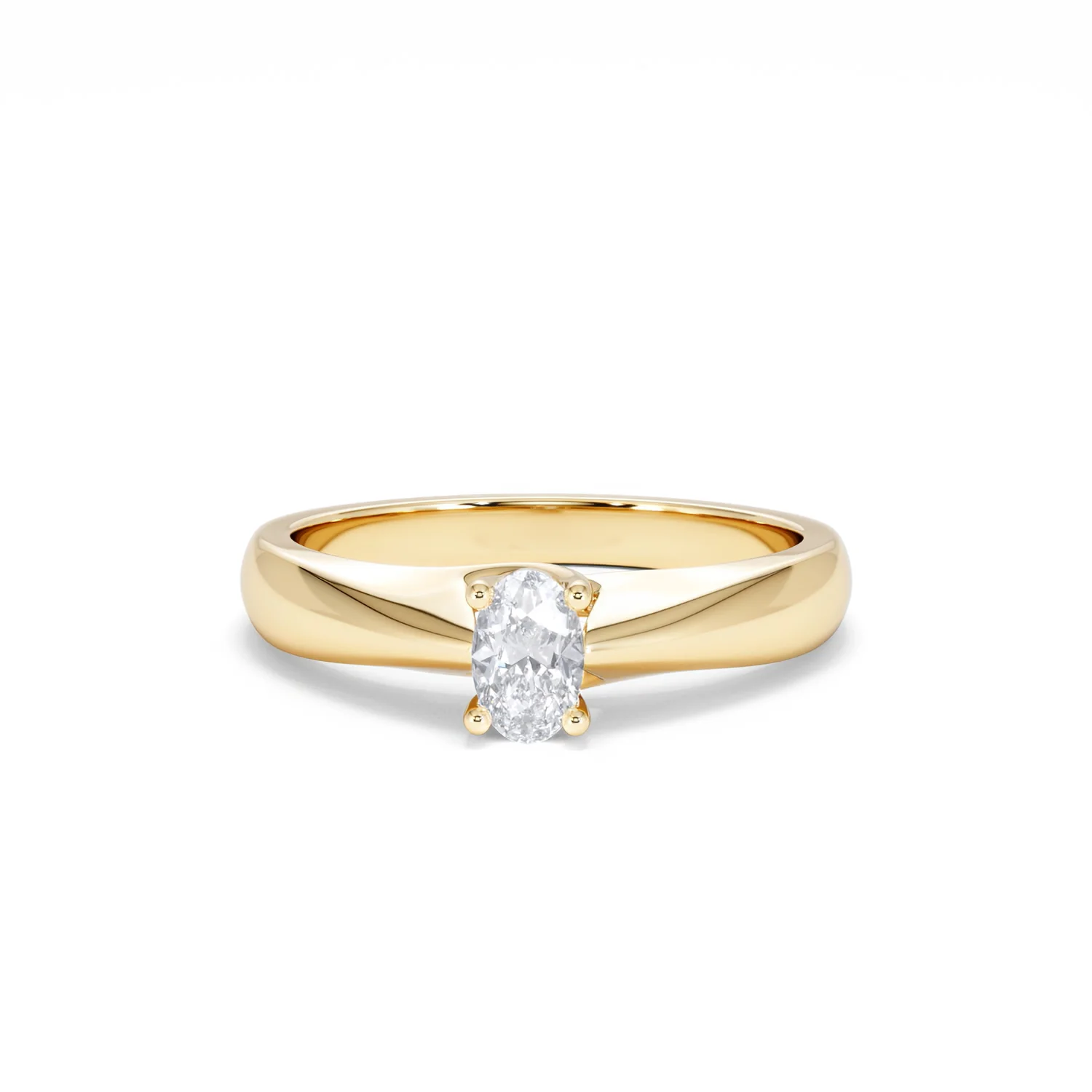 Naomi Oval Cut Lab Diamond Engagement Ring 0.33ct H/SI in 18k Gold Vermeil - Image 89
