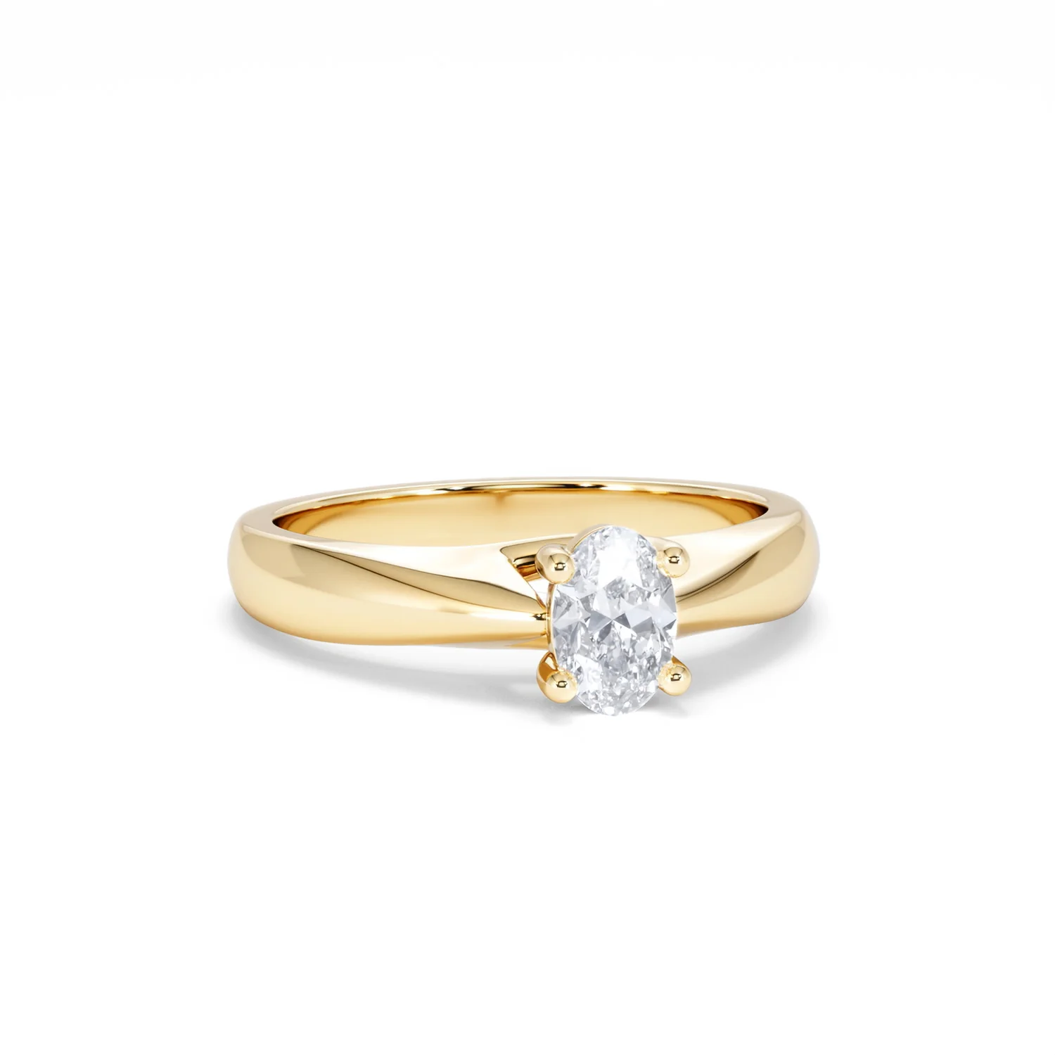 Naomi Oval Cut Lab Diamond Engagement Ring 0.50ct H/SI in 18k Gold Vermeil - Image 13