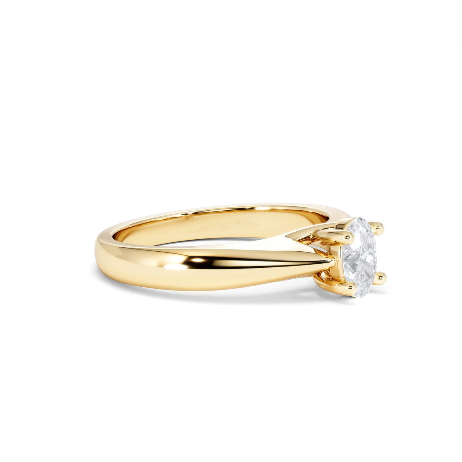 Naomi Oval Cut Lab Diamond Engagement Ring 0.50ct H/SI in 18k Gold Vermeil - Image 21