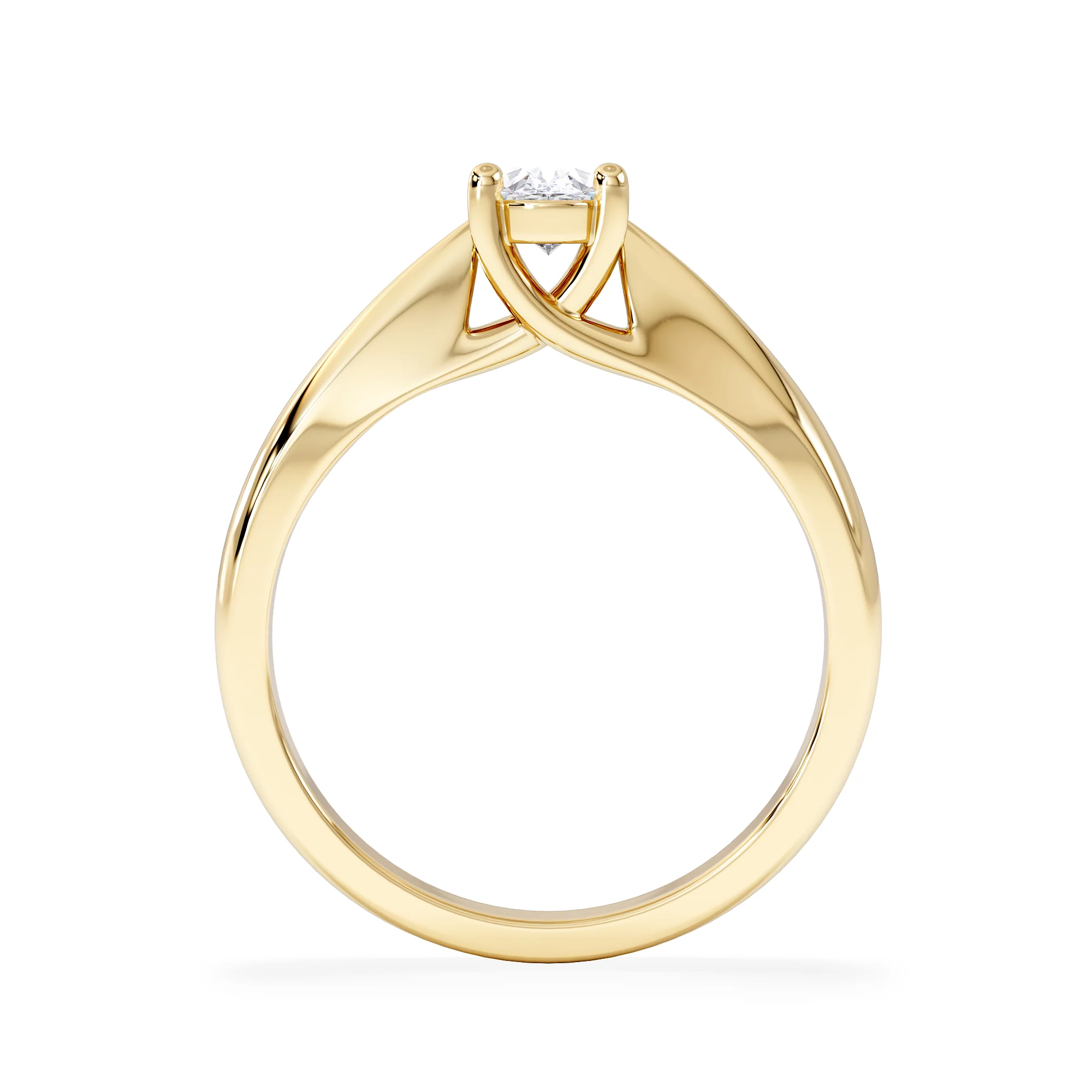 Naomi Oval Cut Lab Diamond Engagement Ring 0.50ct H/SI in 18k Gold Vermeil - Image 3