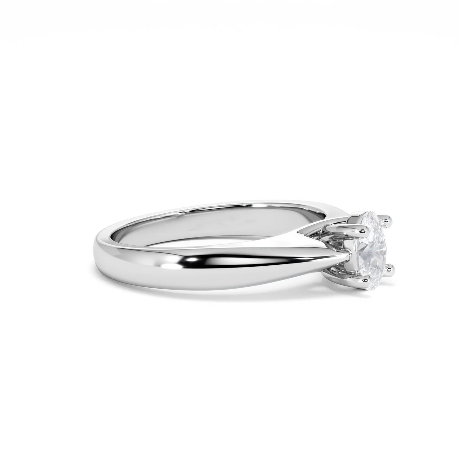 Naomi Oval Cut Lab Diamond Engagement Ring 0.50ct H/SI in 925 Silver - Image 23
