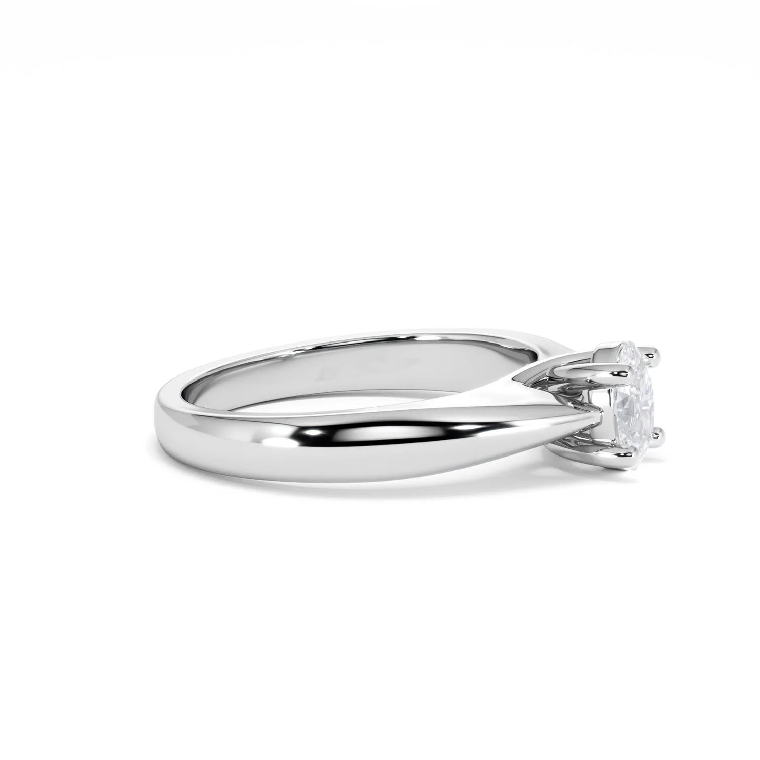Naomi Oval Cut Lab Diamond Engagement Ring 0.50ct H/SI in 925 Silver - Image 25