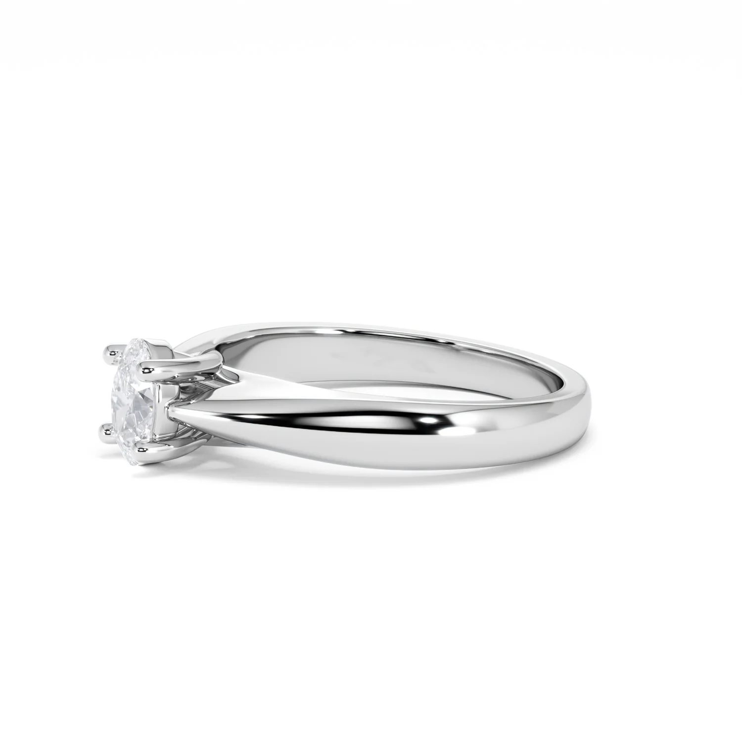 Naomi Oval Cut Lab Diamond Engagement Ring 0.50ct H/SI in 925 Silver - Image 76