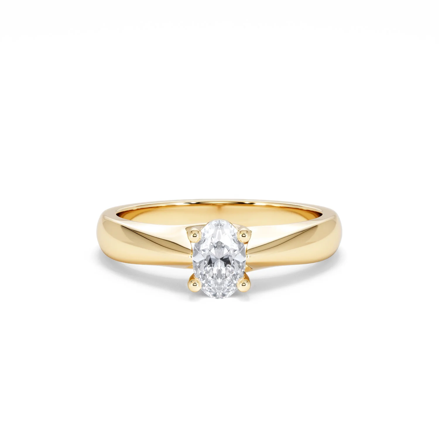 Naomi Oval Cut Lab Diamond Engagement Ring 0.50ct H/SI in 9k Gold - Image 10