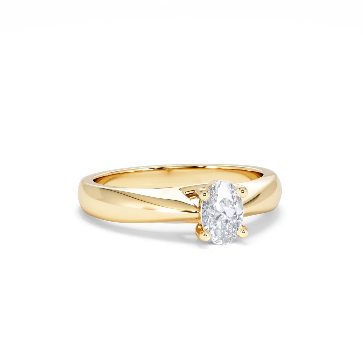 Naomi Oval Cut Lab Diamond Engagement Ring 0.50ct H/SI in 9k Gold - Image 14