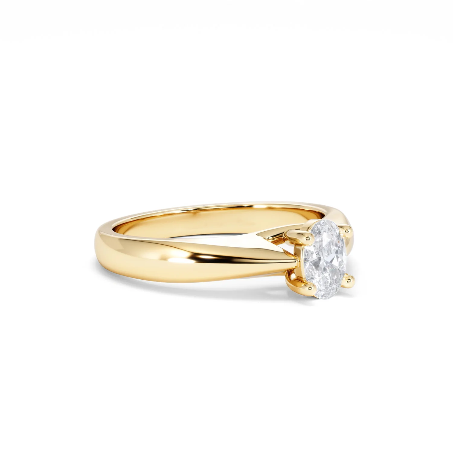 Naomi Oval Cut Lab Diamond Engagement Ring 0.50ct H/SI in 9k Gold - Image 18
