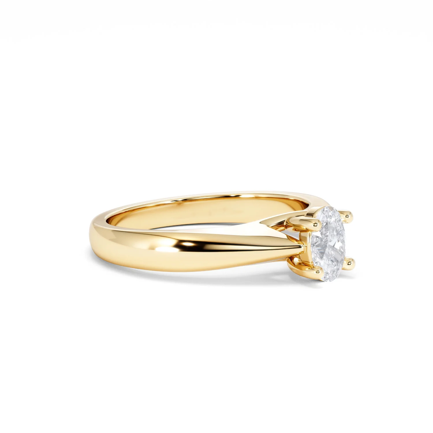 Naomi Oval Cut Lab Diamond Engagement Ring 0.50ct H/SI in 9k Gold - Image 20