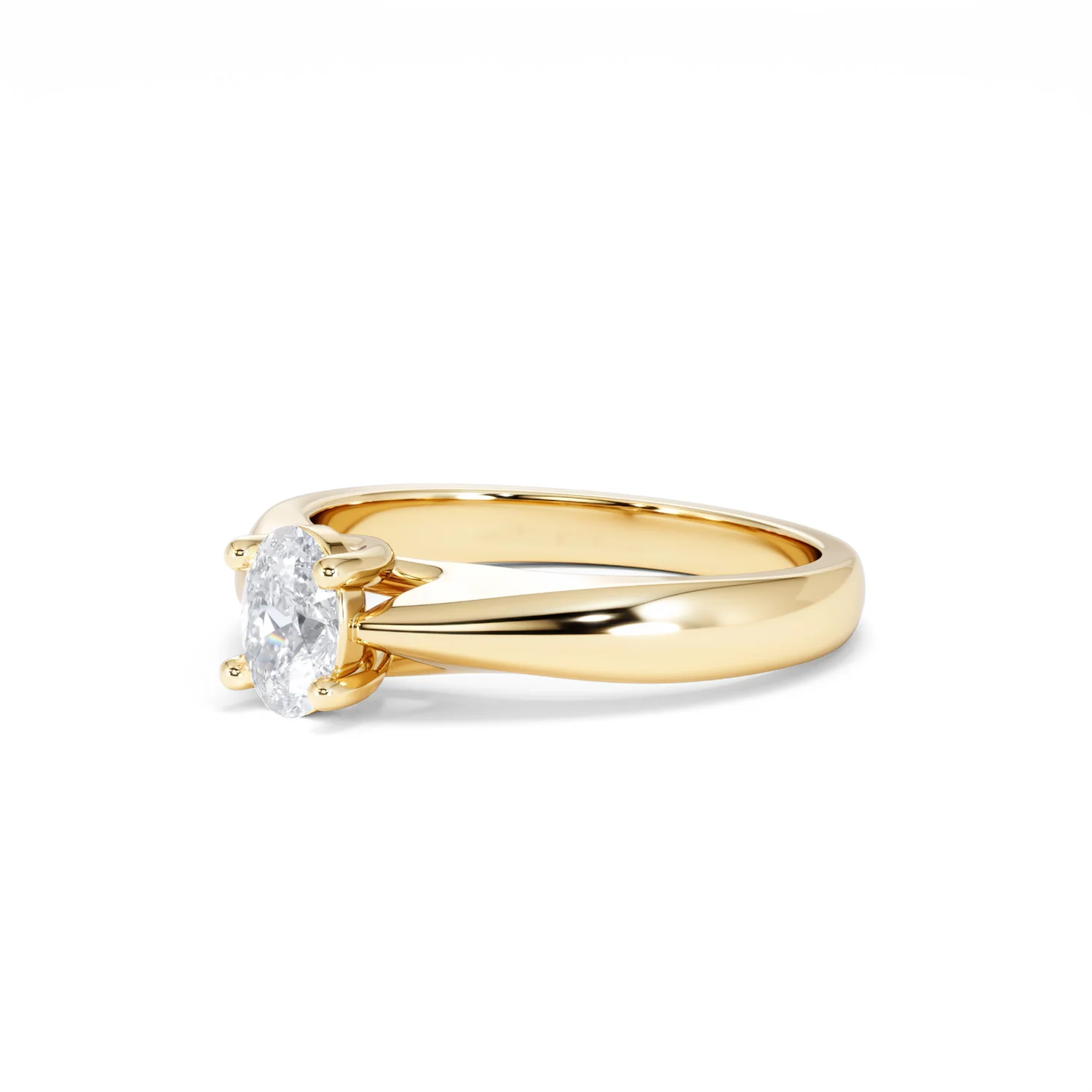 Naomi Oval Cut Lab Diamond Engagement Ring 0.50ct H/SI in 9k Gold - Image 81