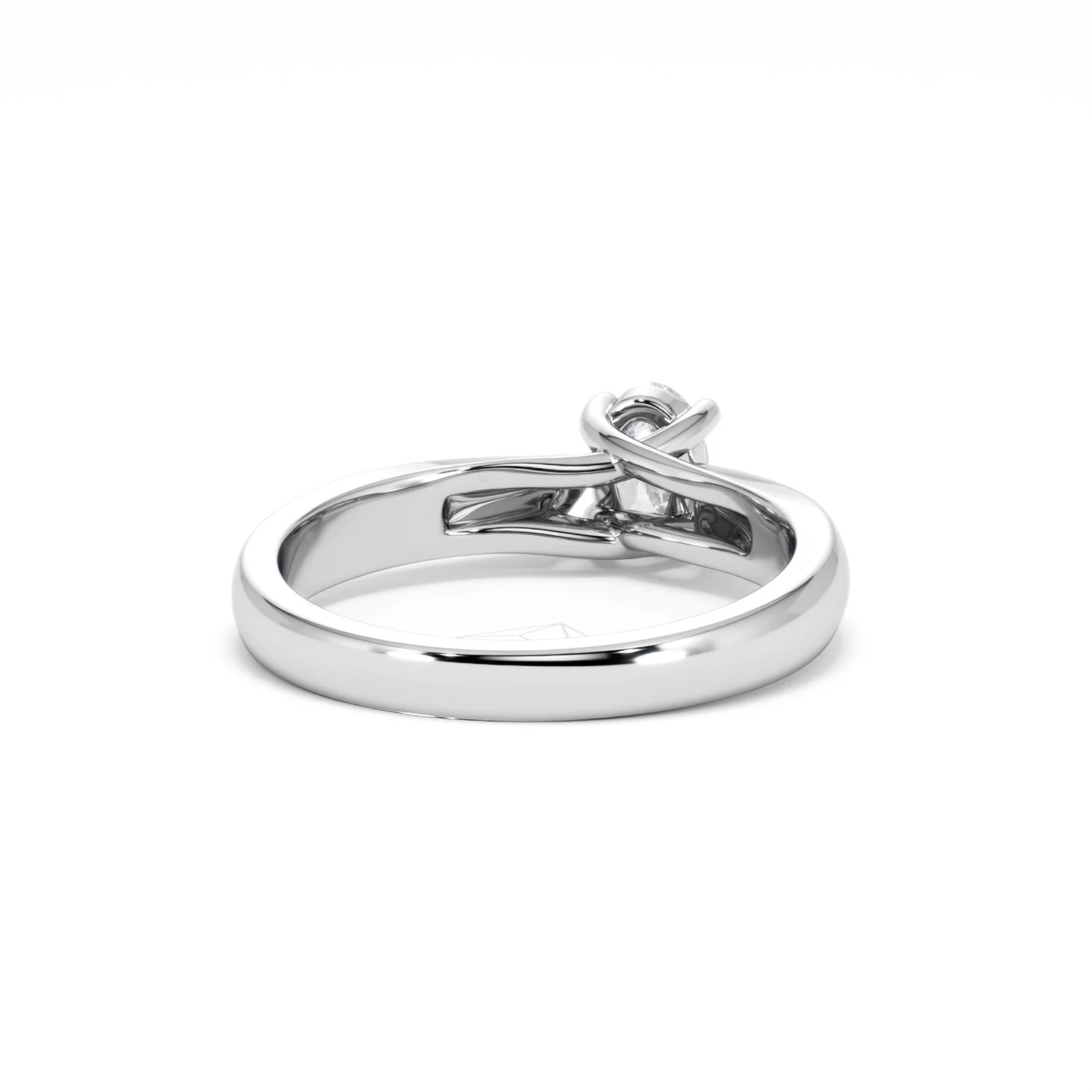 Naomi Oval Cut Lab Diamond Engagement Ring 0.50ct H/SI in 9k White Gold - Image 46