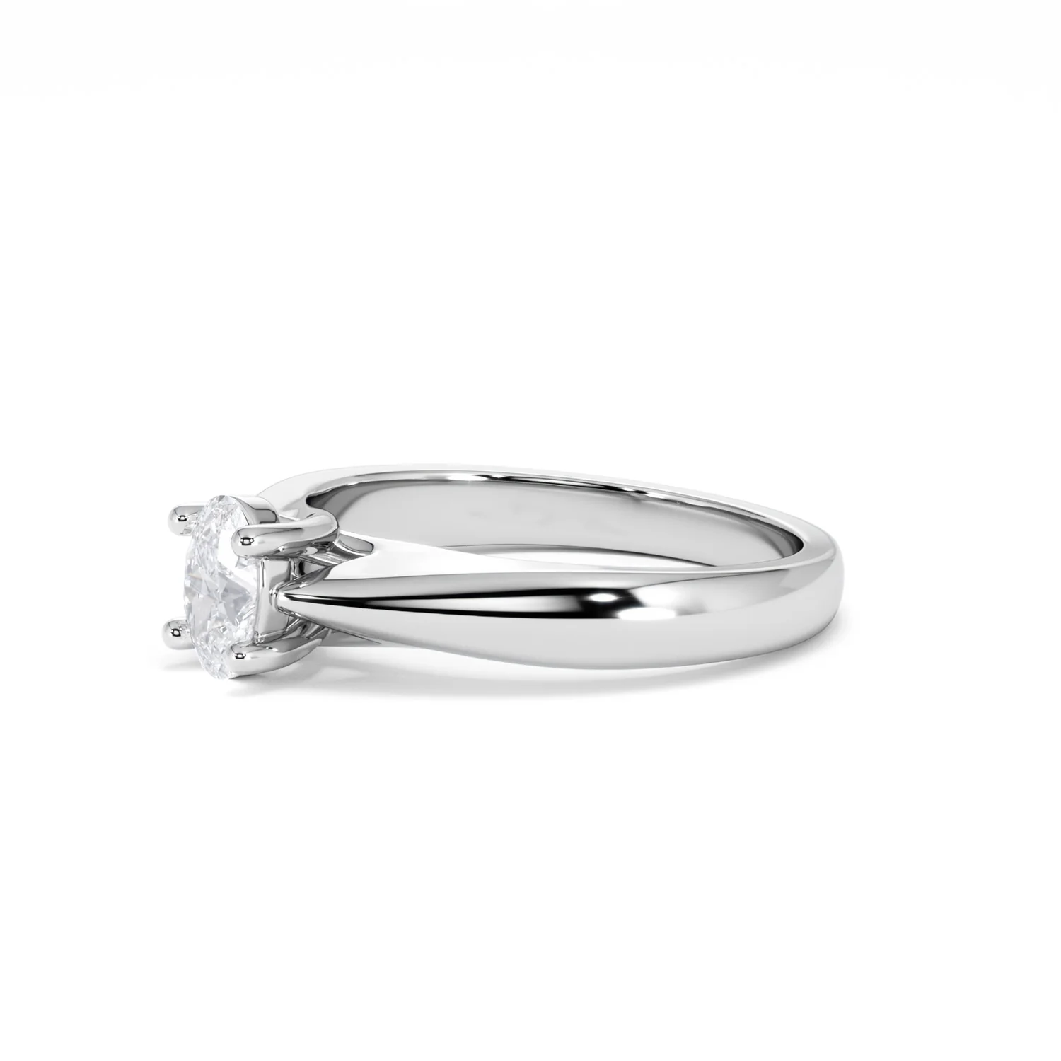 Naomi Oval Cut Lab Diamond Engagement Ring 0.50ct H/SI in 9k White Gold - Image 78