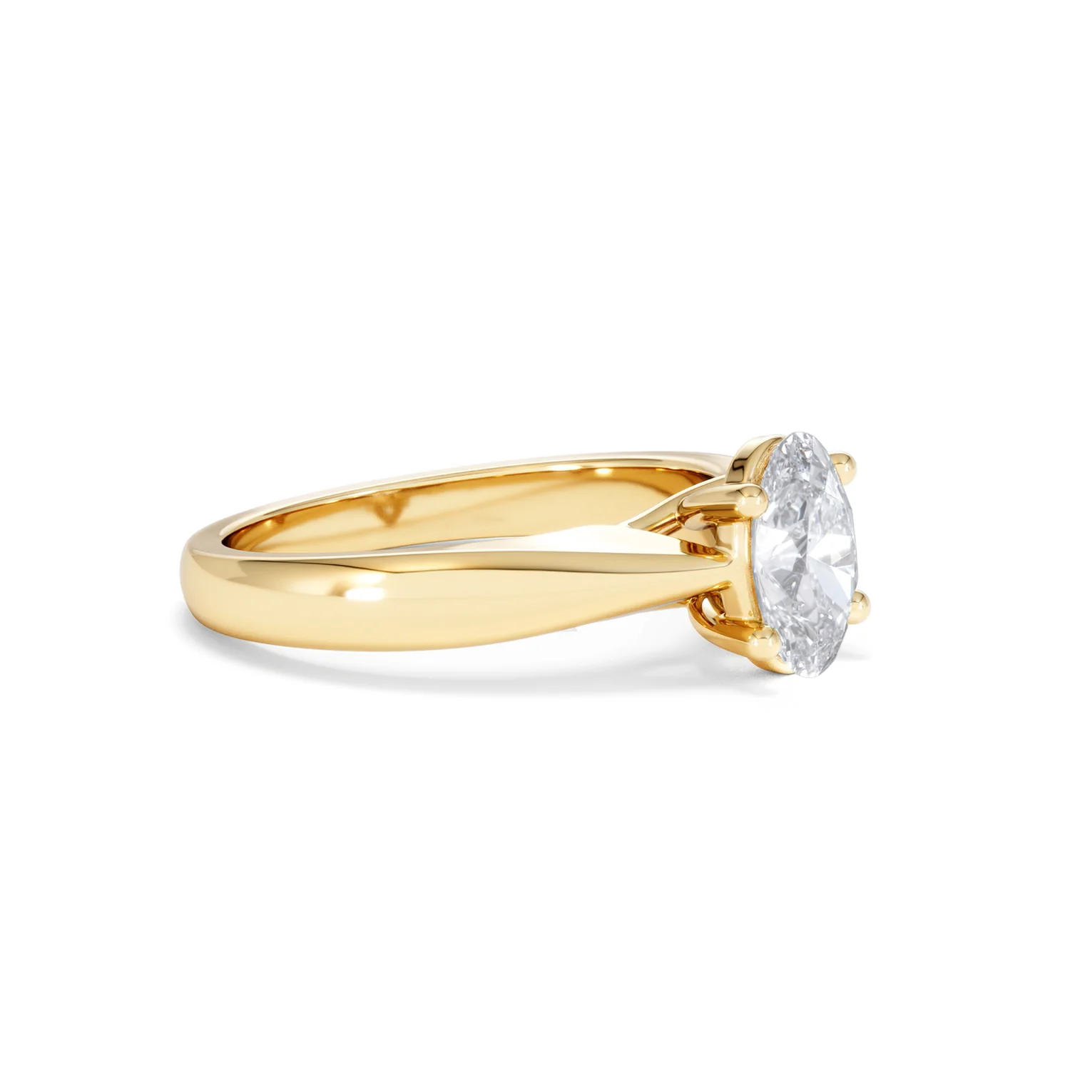Naomi Oval Cut Lab Diamond Engagement Ring 1.00ct H/SI in 9k Gold - Image 22