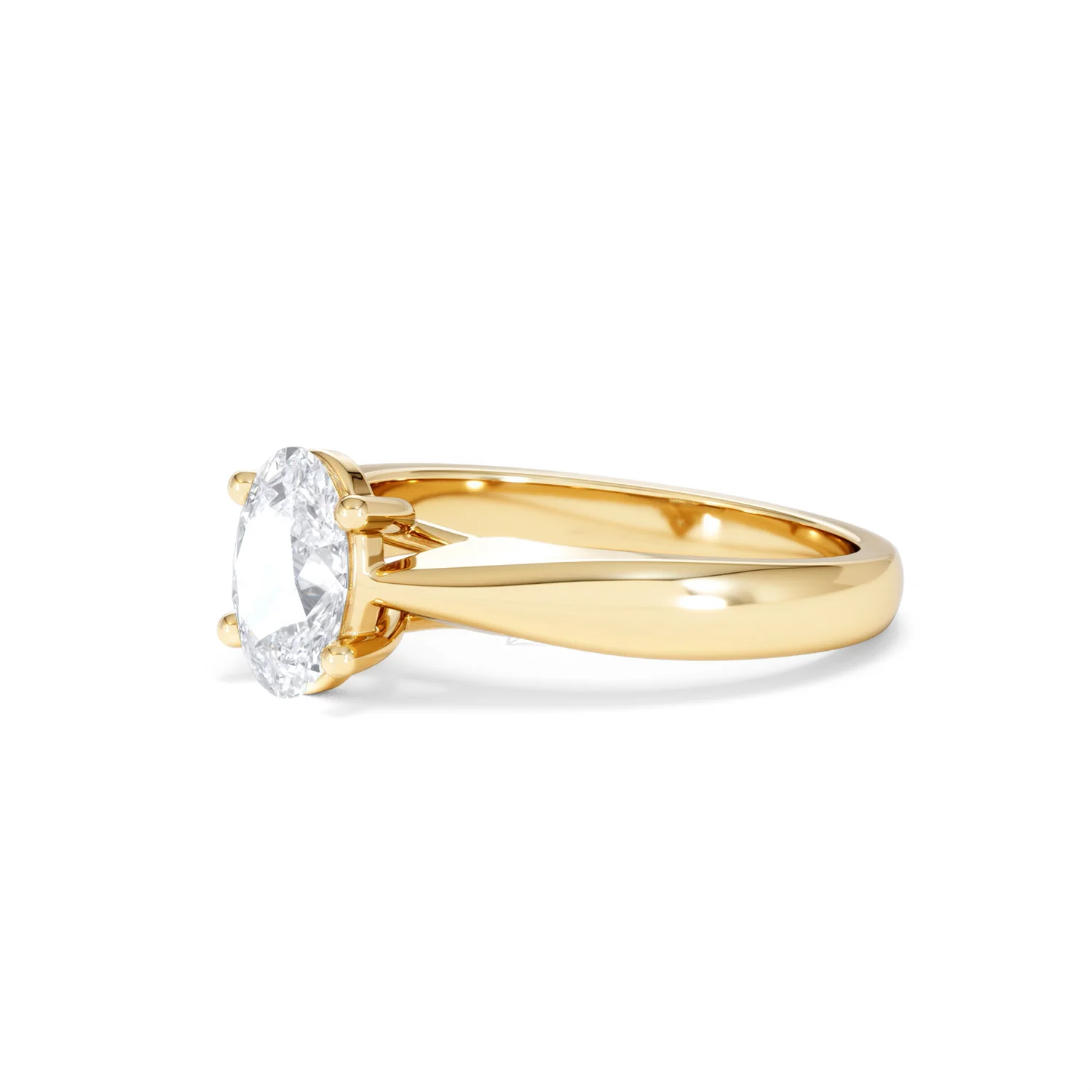 Naomi Oval Cut Lab Diamond Engagement Ring 1.00ct H/SI in 9k Gold - Image 79