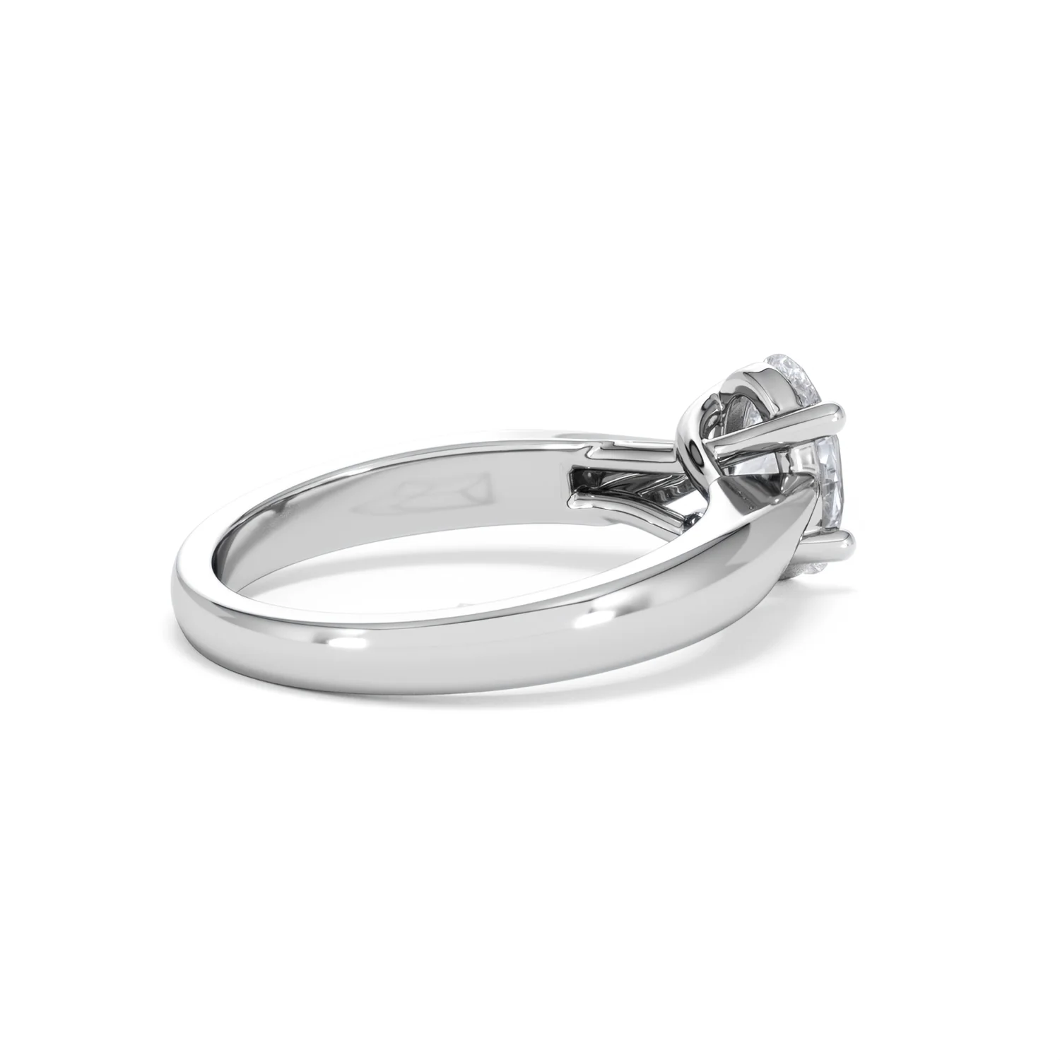 Naomi Oval Cut Lab Diamond Engagement Ring 1.00ct H/SI in 9k White Gold - Image 37