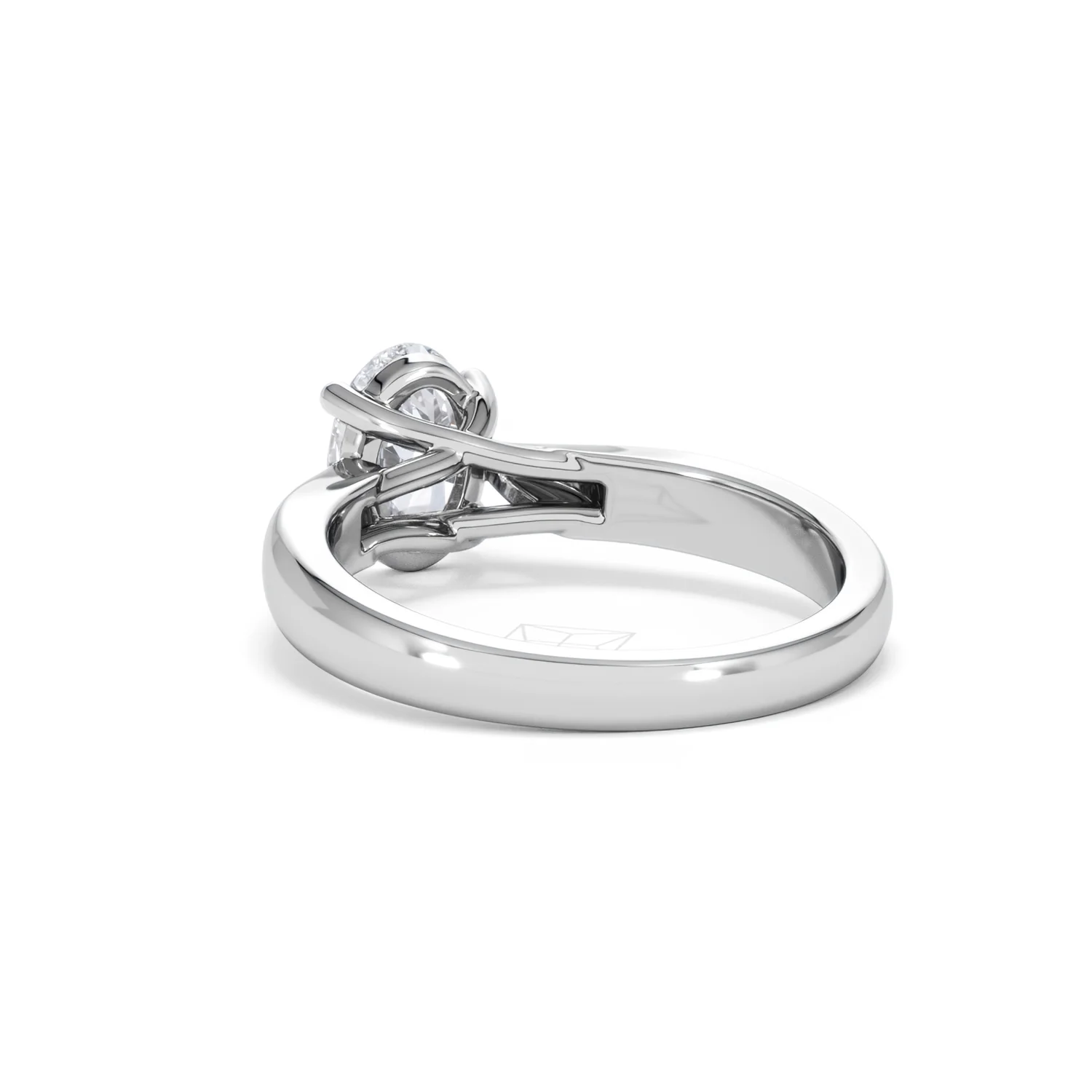 Naomi Oval Cut Lab Diamond Engagement Ring 1.00ct H/SI in 9k White Gold - Image 56