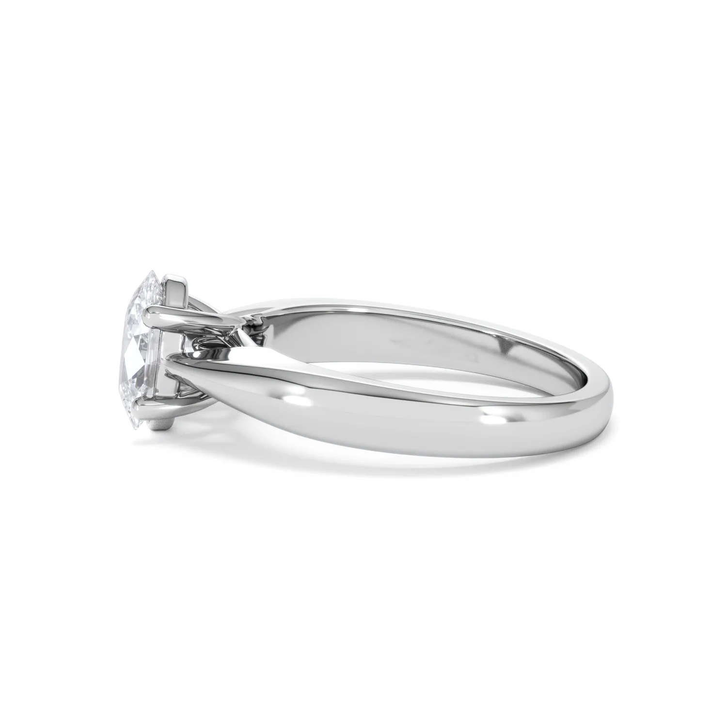 Naomi Oval Cut Lab Diamond Engagement Ring 1.00ct H/SI in 9k White Gold - Image 71