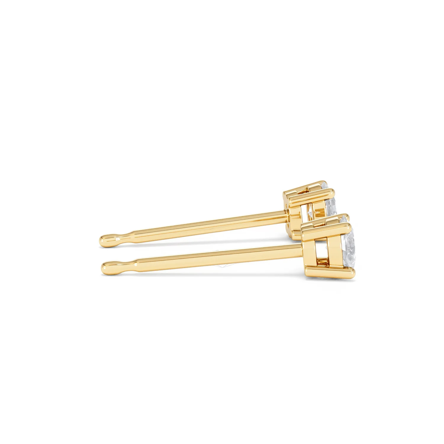Naomi Oval Cut Lab Diamond Stud Earrings 0.30ct H/SI in 18k Gold Vermeil - Image 33