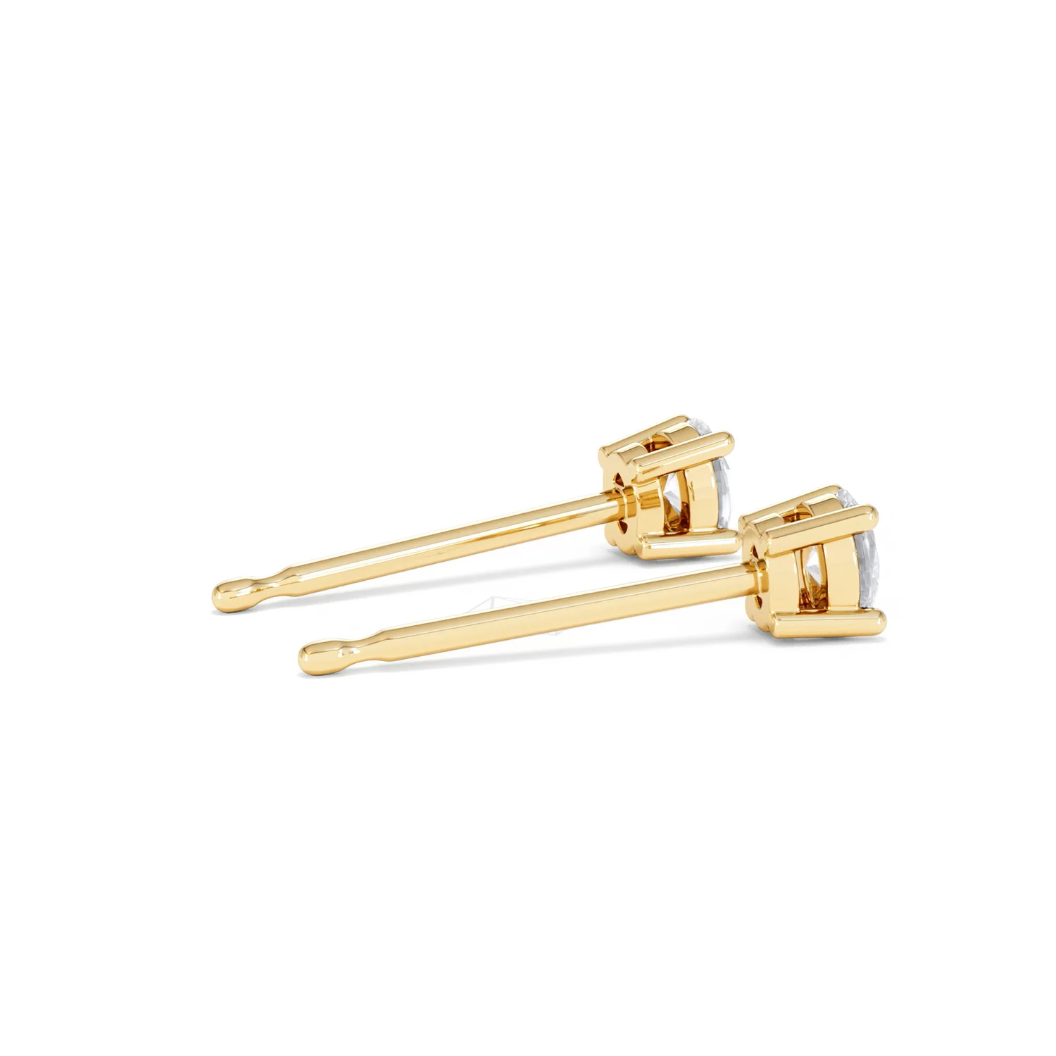 Naomi Oval Cut Lab Diamond Stud Earrings 0.30ct H/SI in 18k Gold Vermeil - Image 37