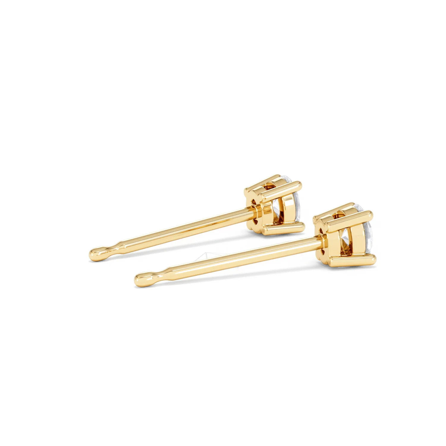 Naomi Oval Cut Lab Diamond Stud Earrings 0.30ct H/SI in 18k Gold Vermeil - Image 38