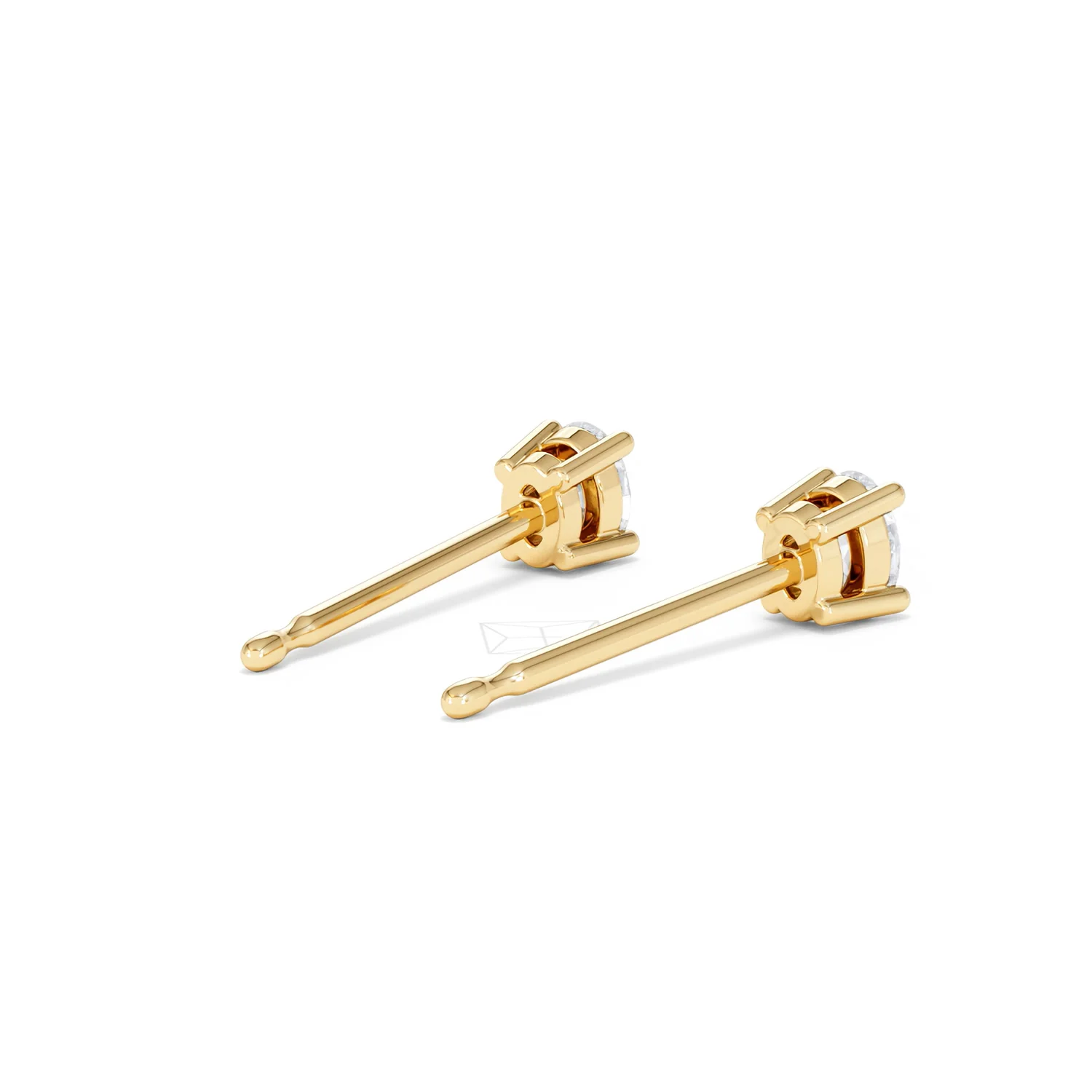 Naomi Oval Cut Lab Diamond Stud Earrings 0.30ct H/SI in 18k Gold Vermeil - Image 43