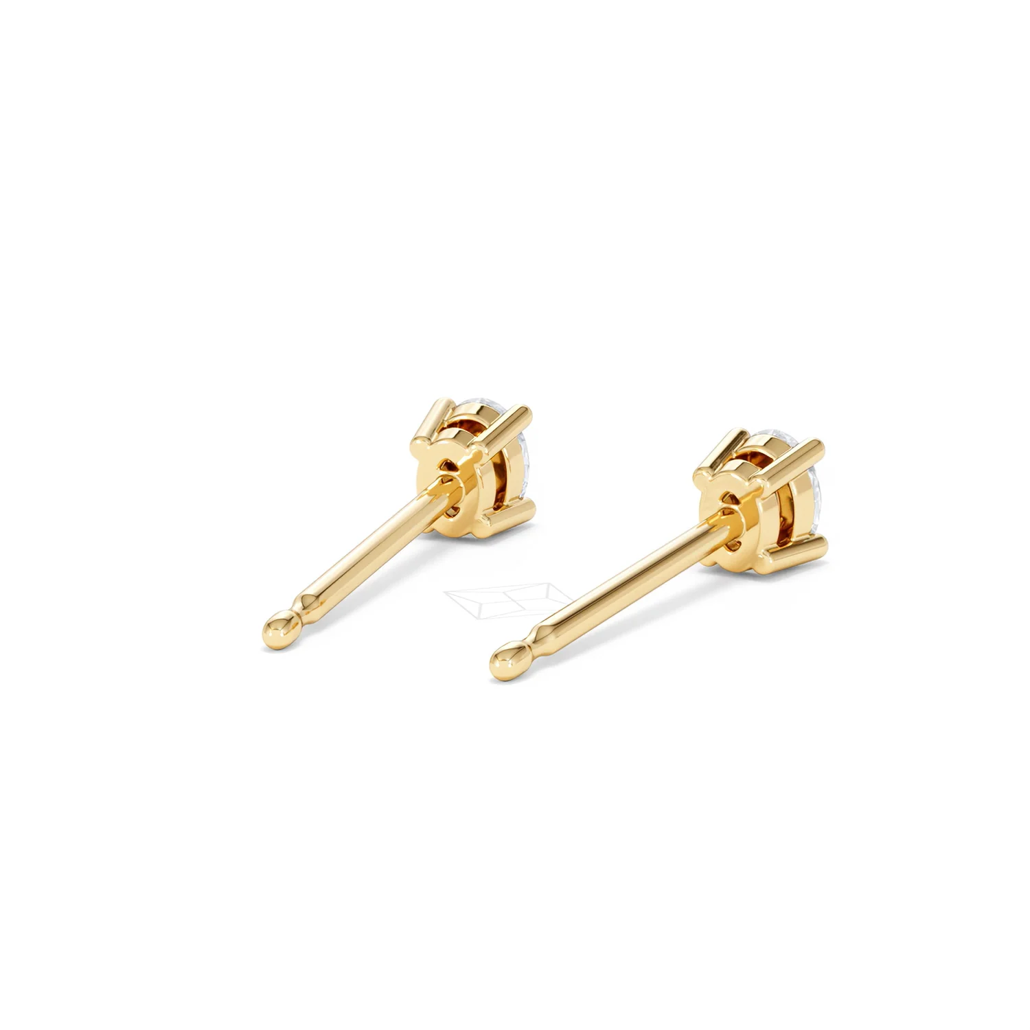 Naomi Oval Cut Lab Diamond Stud Earrings 0.30ct H/SI in 18k Gold Vermeil - Image 46