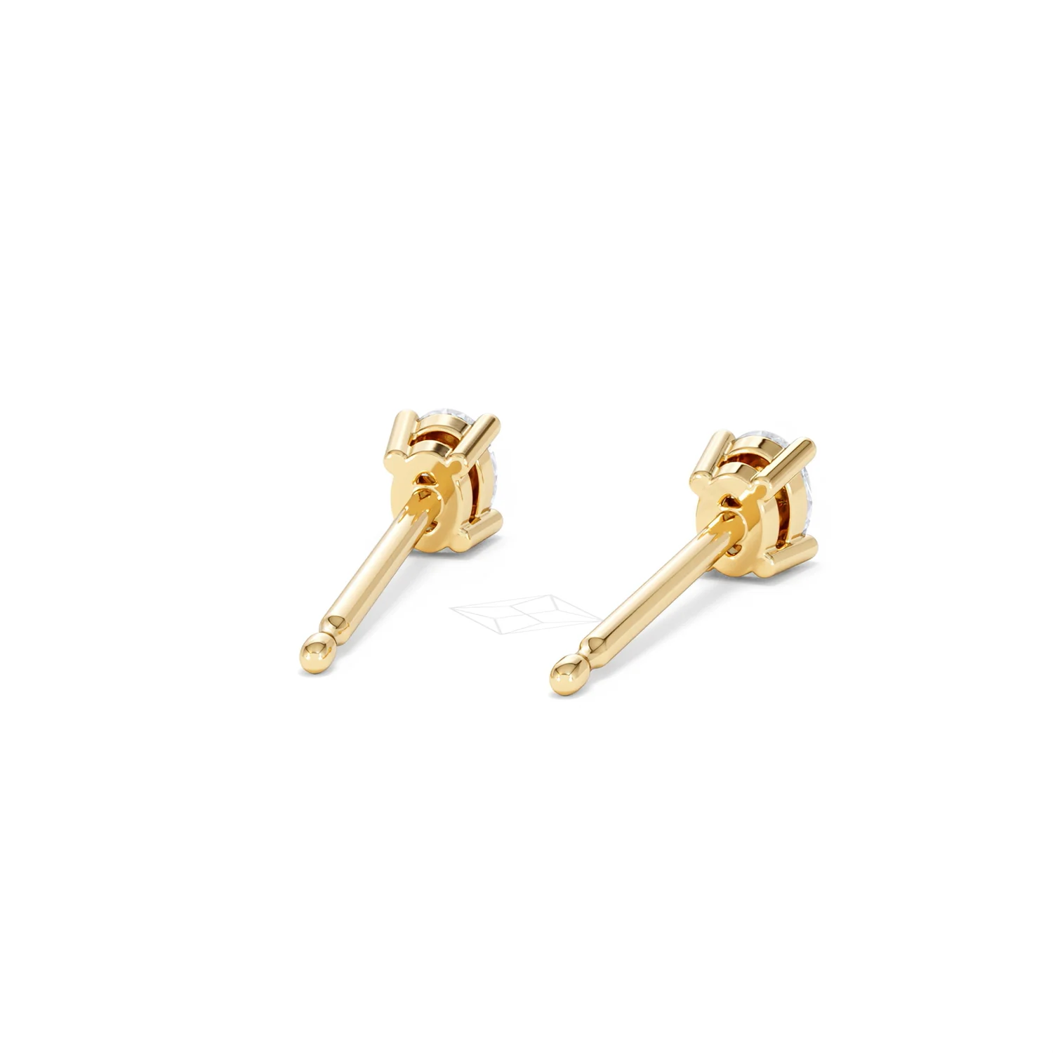 Naomi Oval Cut Lab Diamond Stud Earrings 0.30ct H/SI in 18k Gold Vermeil - Image 48