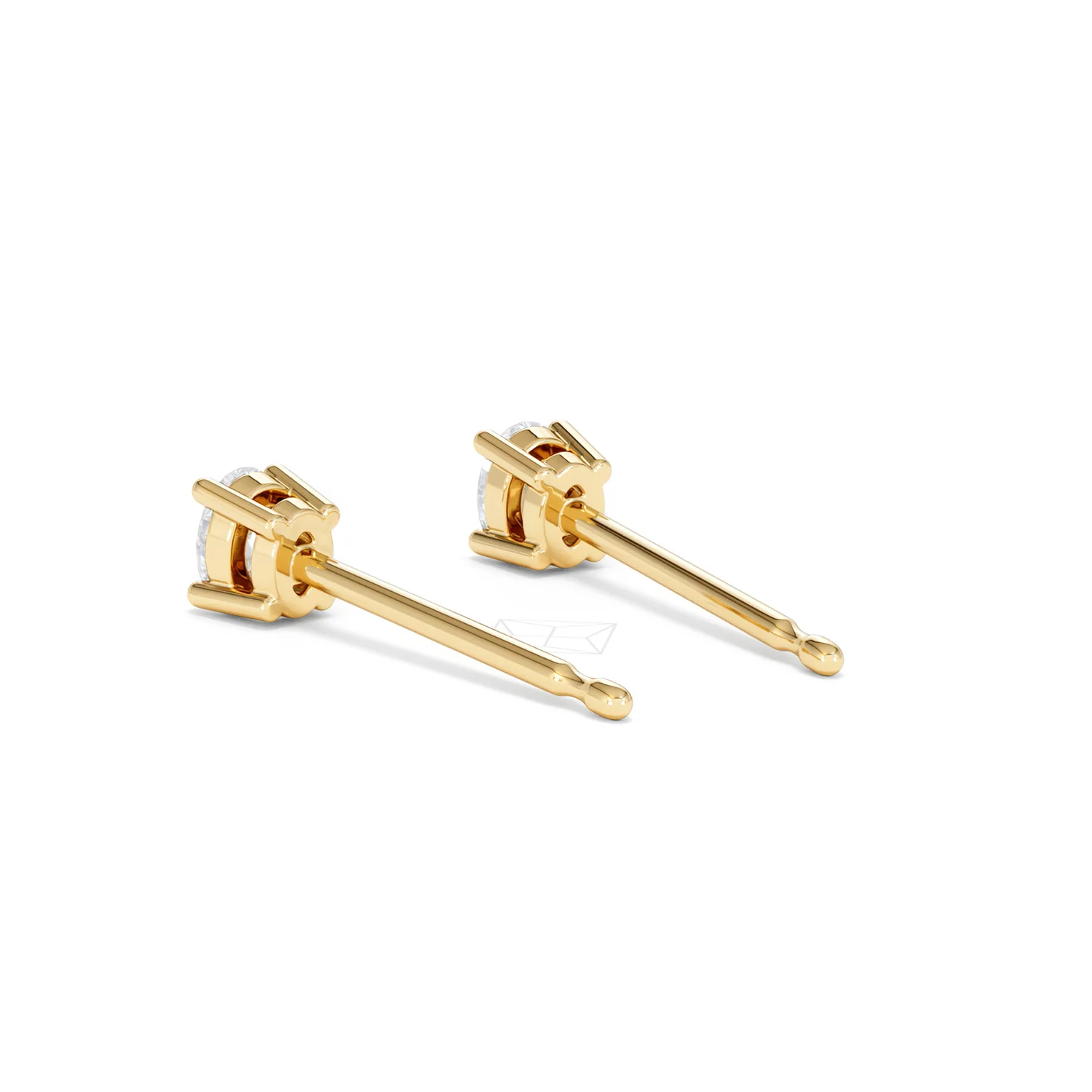 Naomi Oval Cut Lab Diamond Stud Earrings 0.30ct H/SI in 18k Gold Vermeil - Image 60