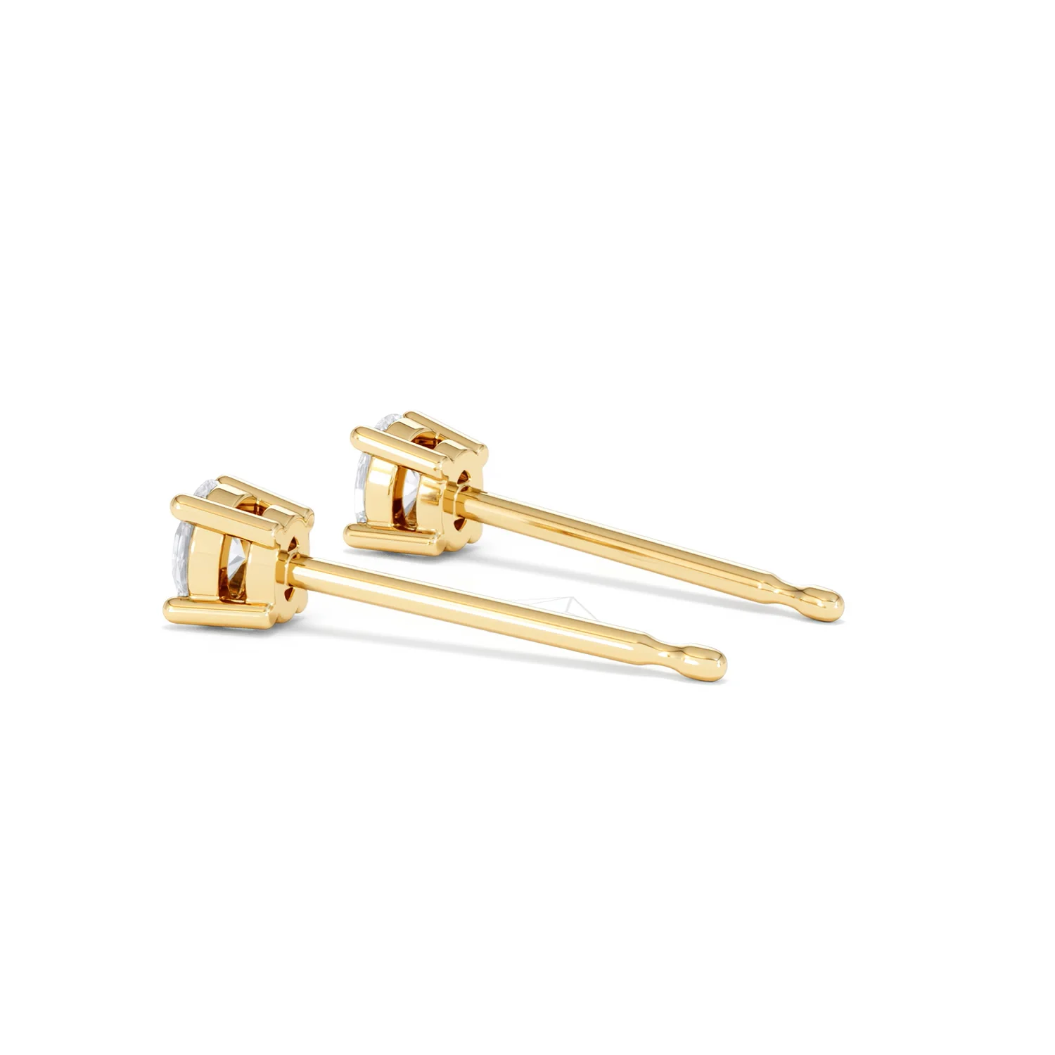 Naomi Oval Cut Lab Diamond Stud Earrings 0.30ct H/SI in 18k Gold Vermeil - Image 65