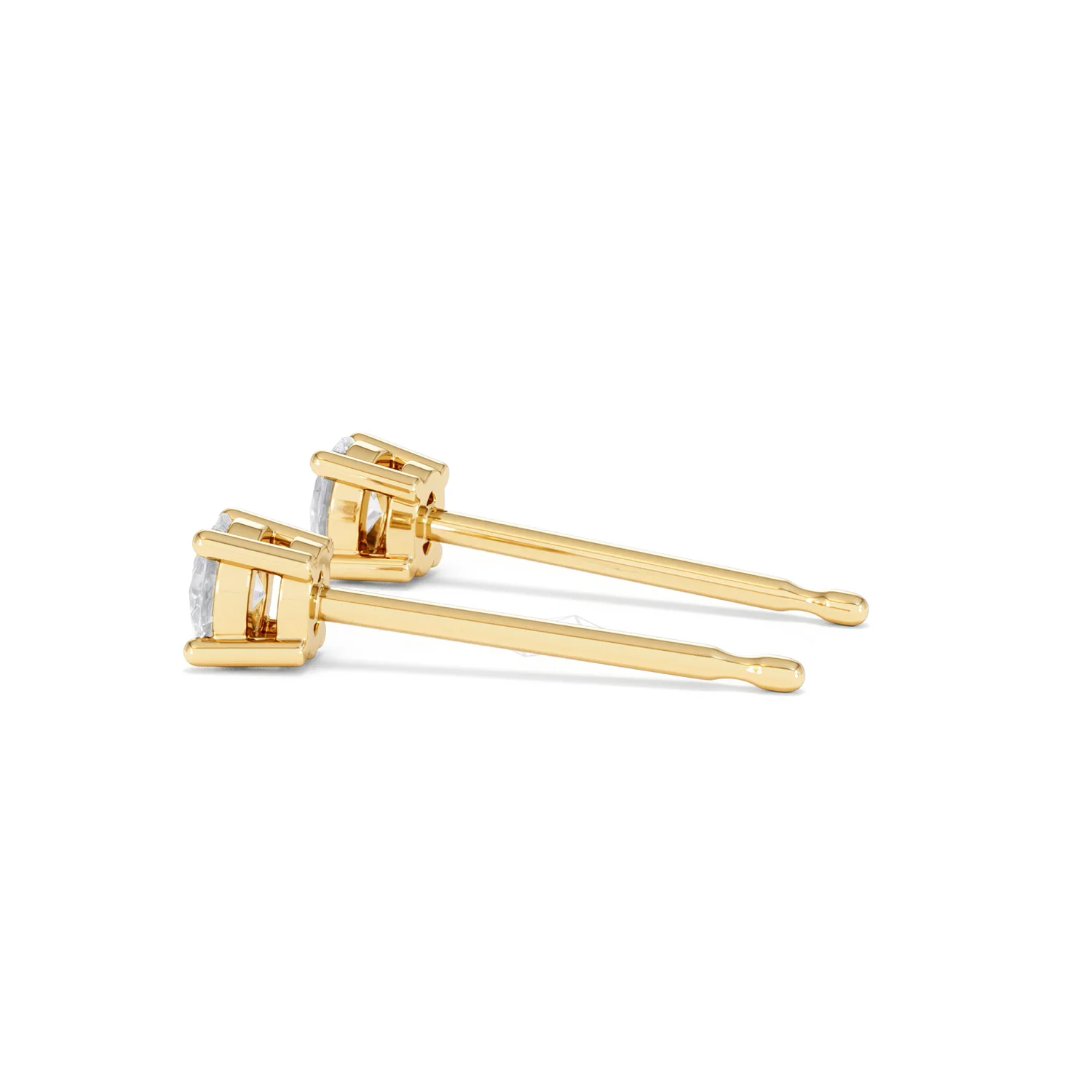 Naomi Oval Cut Lab Diamond Stud Earrings 0.30ct H/SI in 18k Gold Vermeil - Image 68