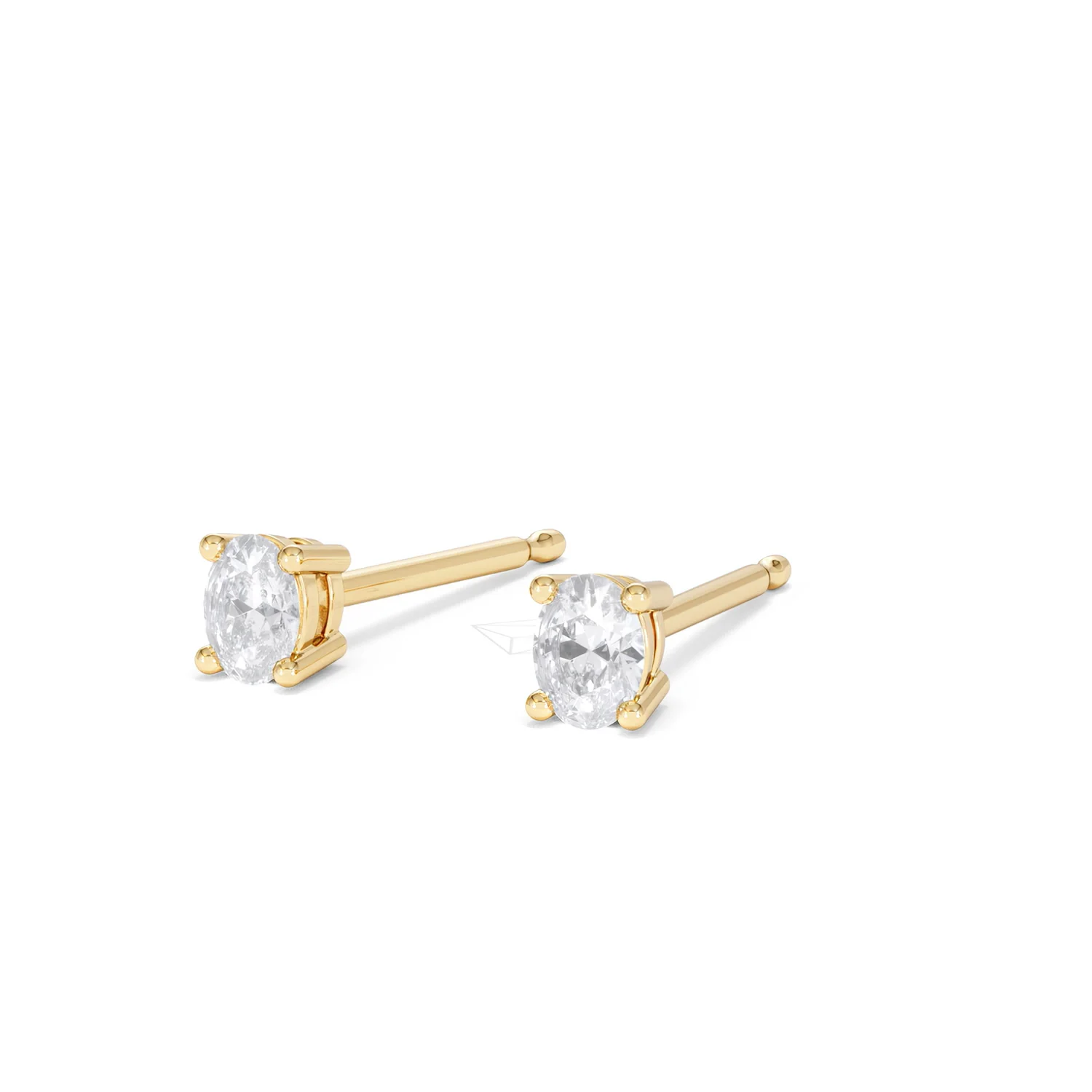 Naomi Oval Cut Lab Diamond Stud Earrings 0.30ct H/SI in 18k Gold Vermeil - Image 86