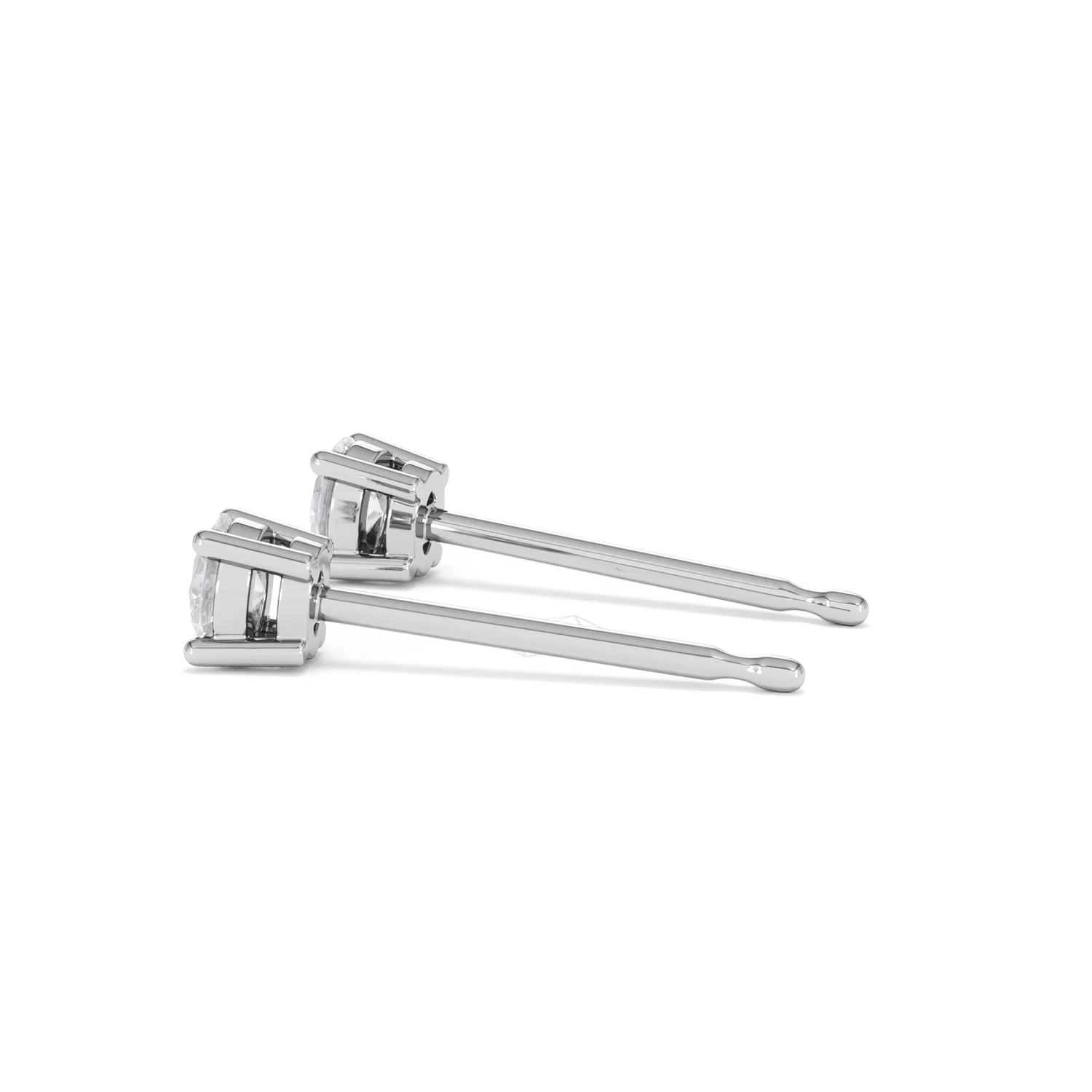 Naomi Oval Cut Lab Diamond Stud Earrings 0.30ct H/SI in 925 Silver - Image 66