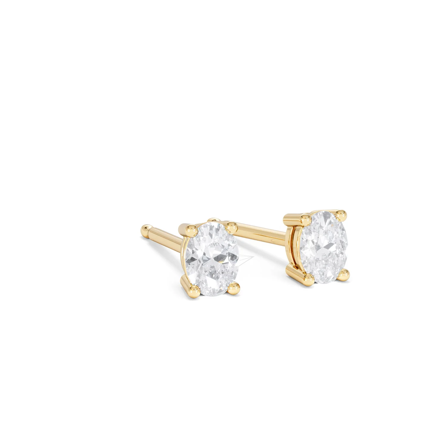 Naomi Oval Cut Lab Diamond Stud Earrings 0.50ct H/SI in 9K Gold - Image 16