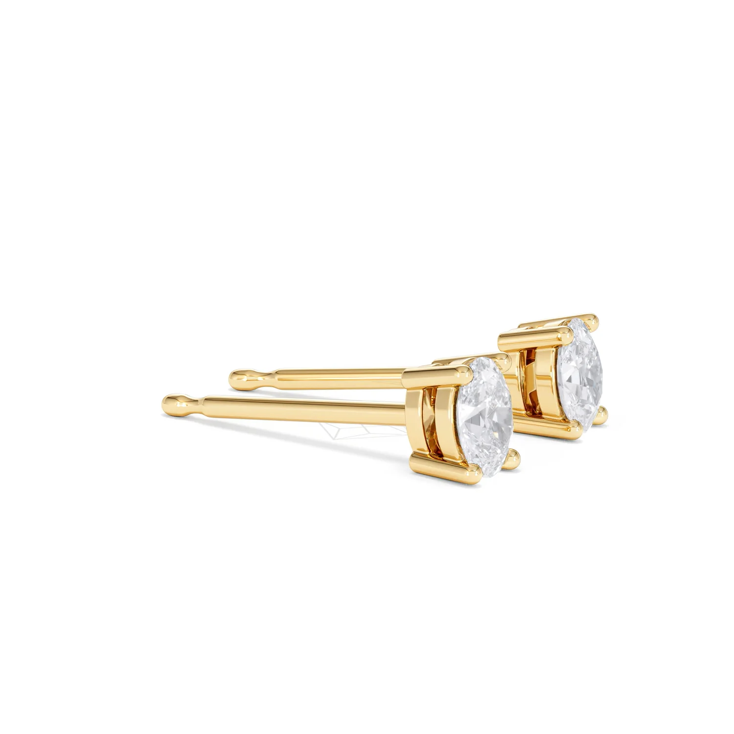 Naomi Oval Cut Lab Diamond Stud Earrings 0.50ct H/SI in 9K Gold - Image 24