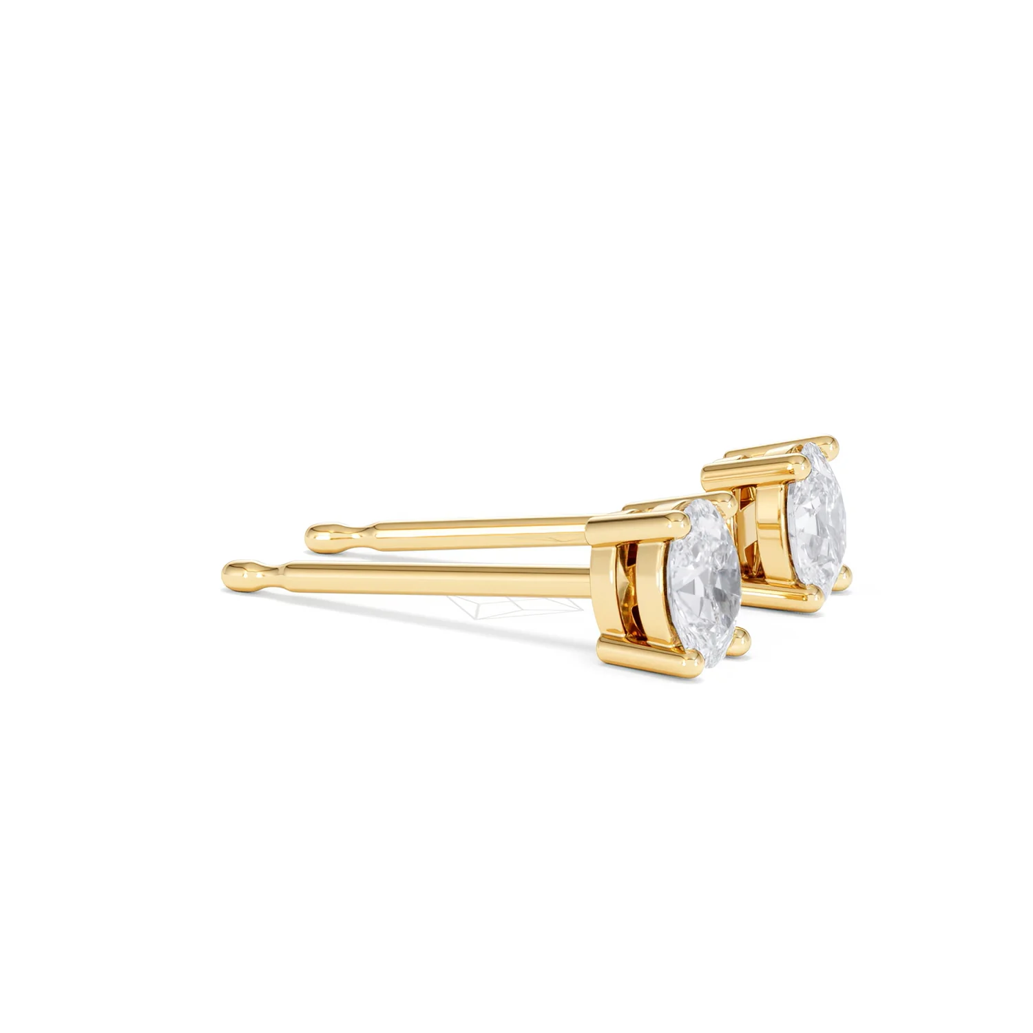Naomi Oval Cut Lab Diamond Stud Earrings 0.50ct H/SI in 9K Gold - Image 25