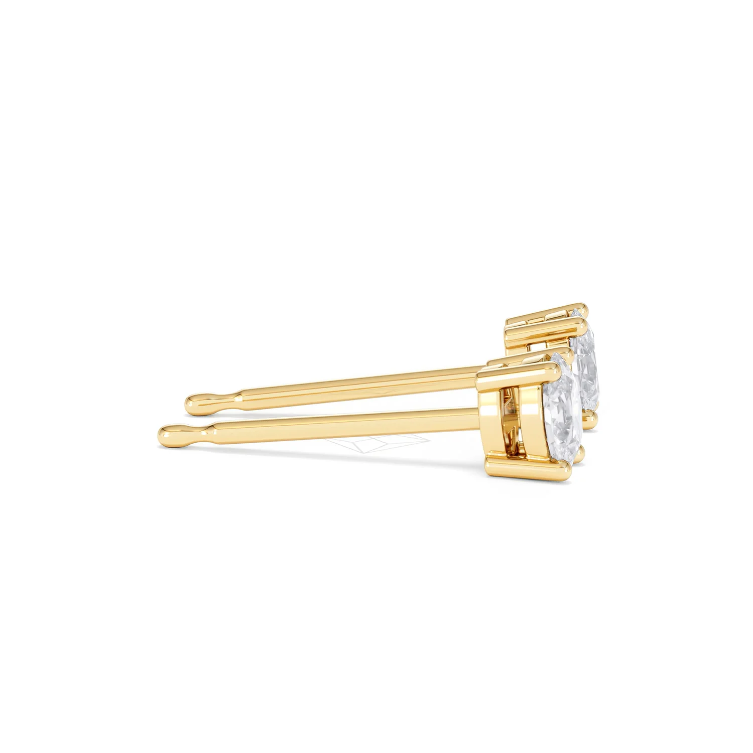 Naomi Oval Cut Lab Diamond Stud Earrings 0.50ct H/SI in 9K Gold - Image 29
